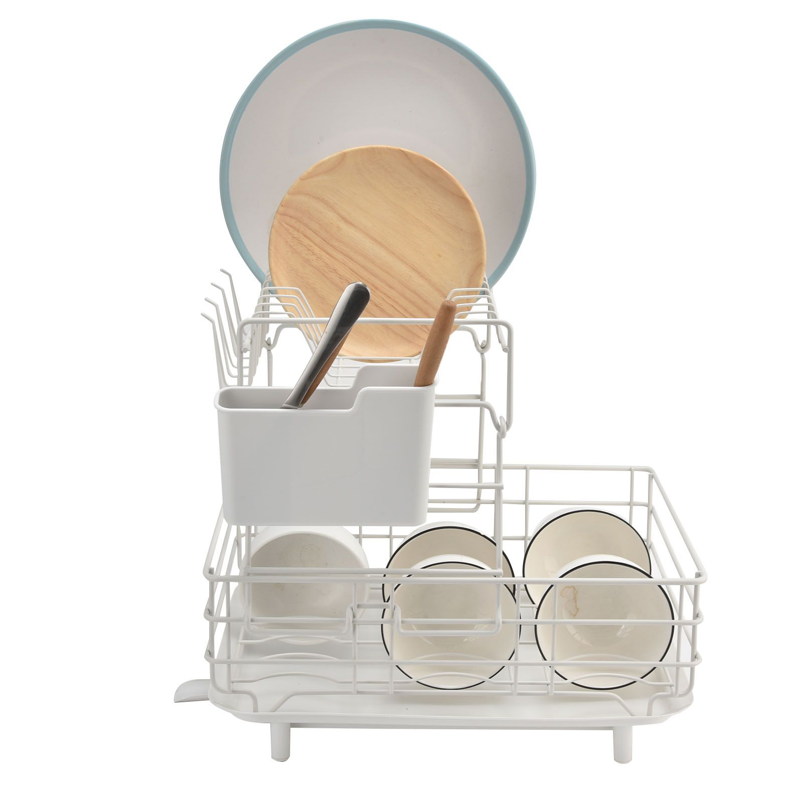 Drain Rack DoubleLayer Dish Rack Countertop Tableware Chopstick Holder for Kitchen view 10