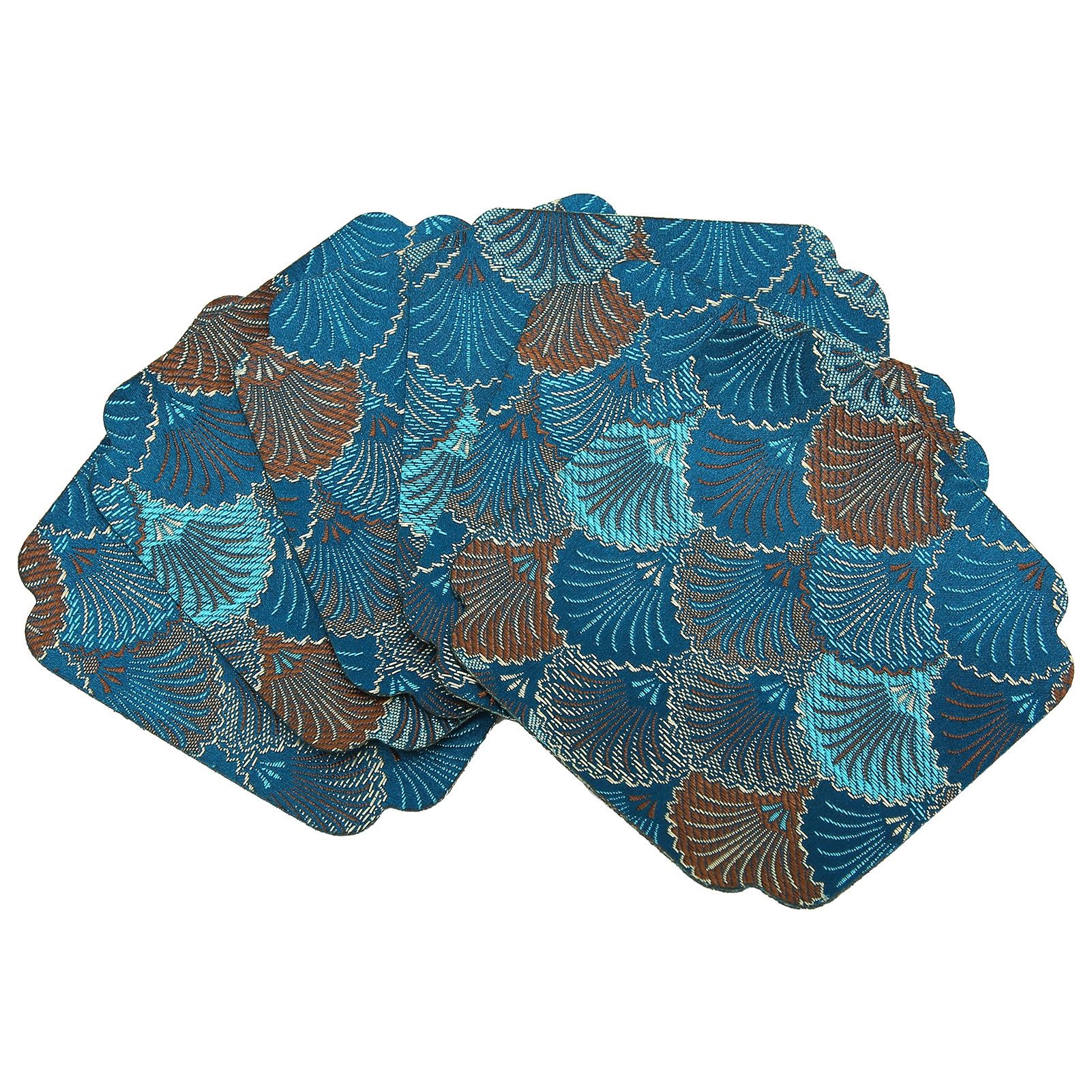 6PCS Japanese Style Embroidered Coaster Heat Insulated Cup Pad Mat Placemat