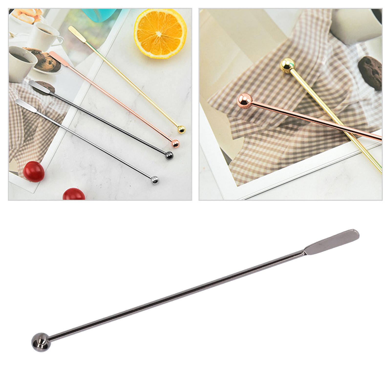 304 Stainless Steel Stirrer Cocktail Coffee Beverage Drink Stirring Rod Bar view 11