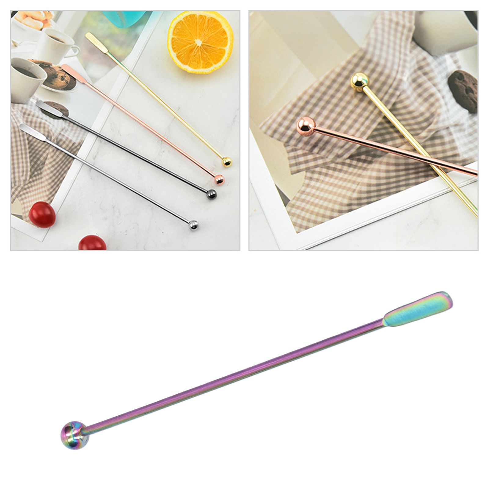304 Stainless Steel Stirrer Cocktail Coffee Beverage Drink Stirring Rod Bar view 11