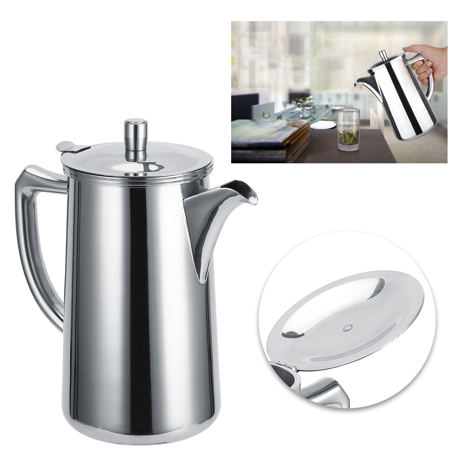 304 Stainless Steel Cold Kettle Multifunctional Water Bottle Teapot Hand view 11