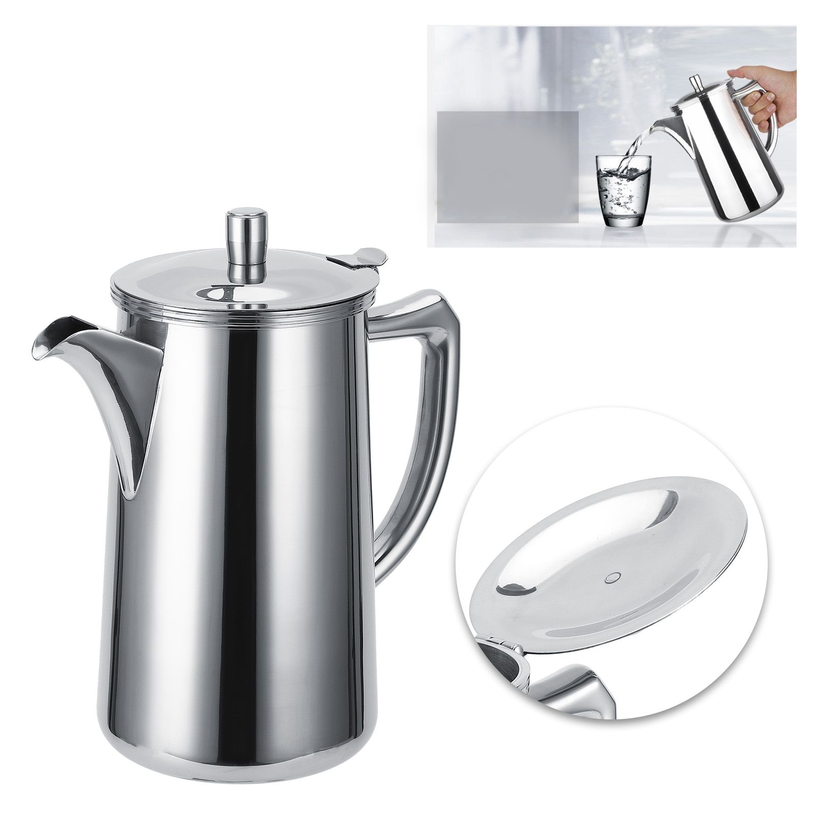 304 Stainless Steel Cold Kettle Multifunctional Water Bottle Teapot Hand view 12