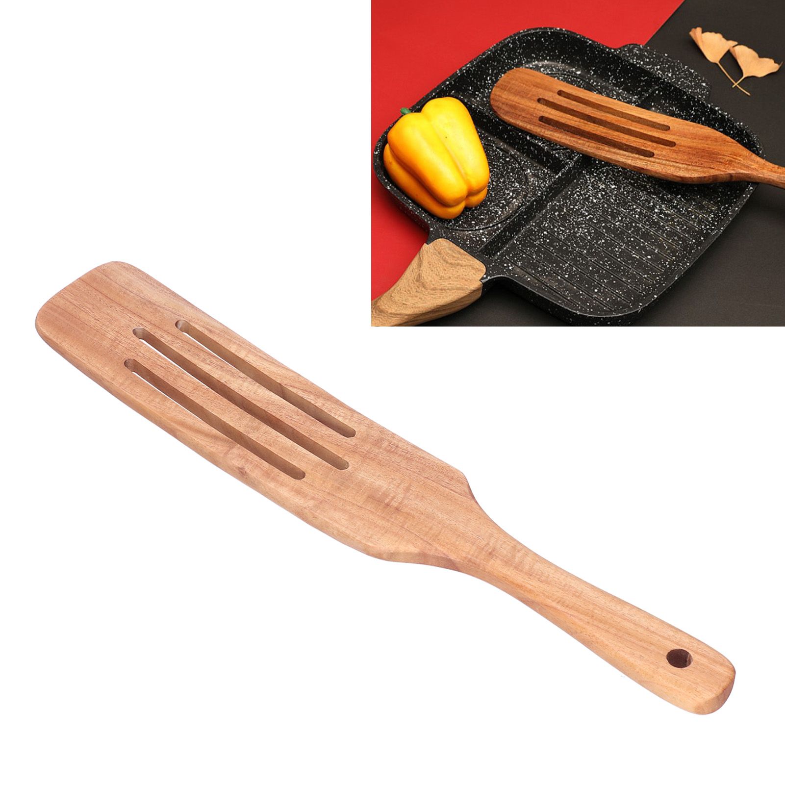 Teak Spatula Wooden Steak Pizza Cooking Salad Frying Spatula for Business view 12