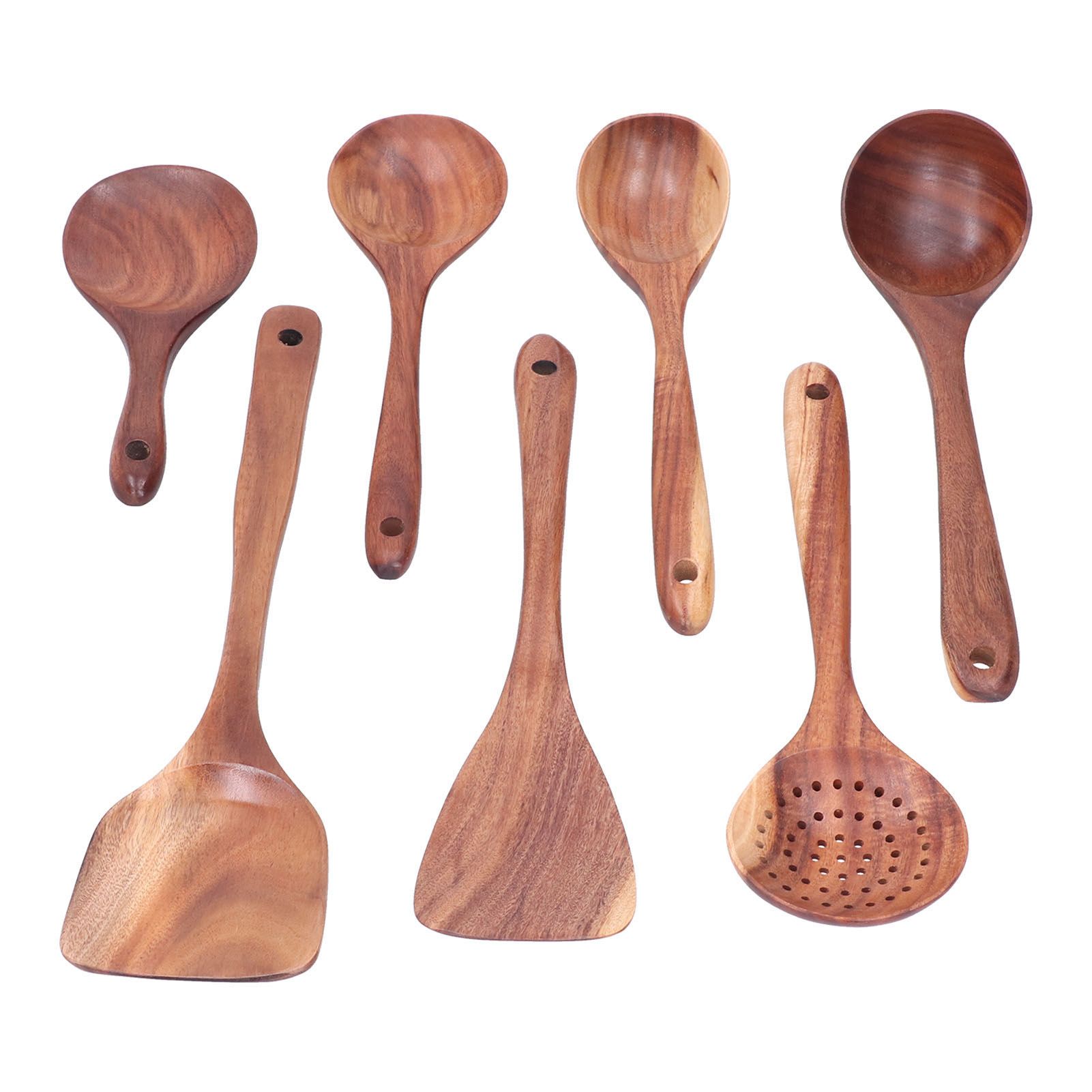 Wooden Spatula Spoon Set Kitchenware Utensil Nonstick Mixing Spatula Pot Spoon view 2
