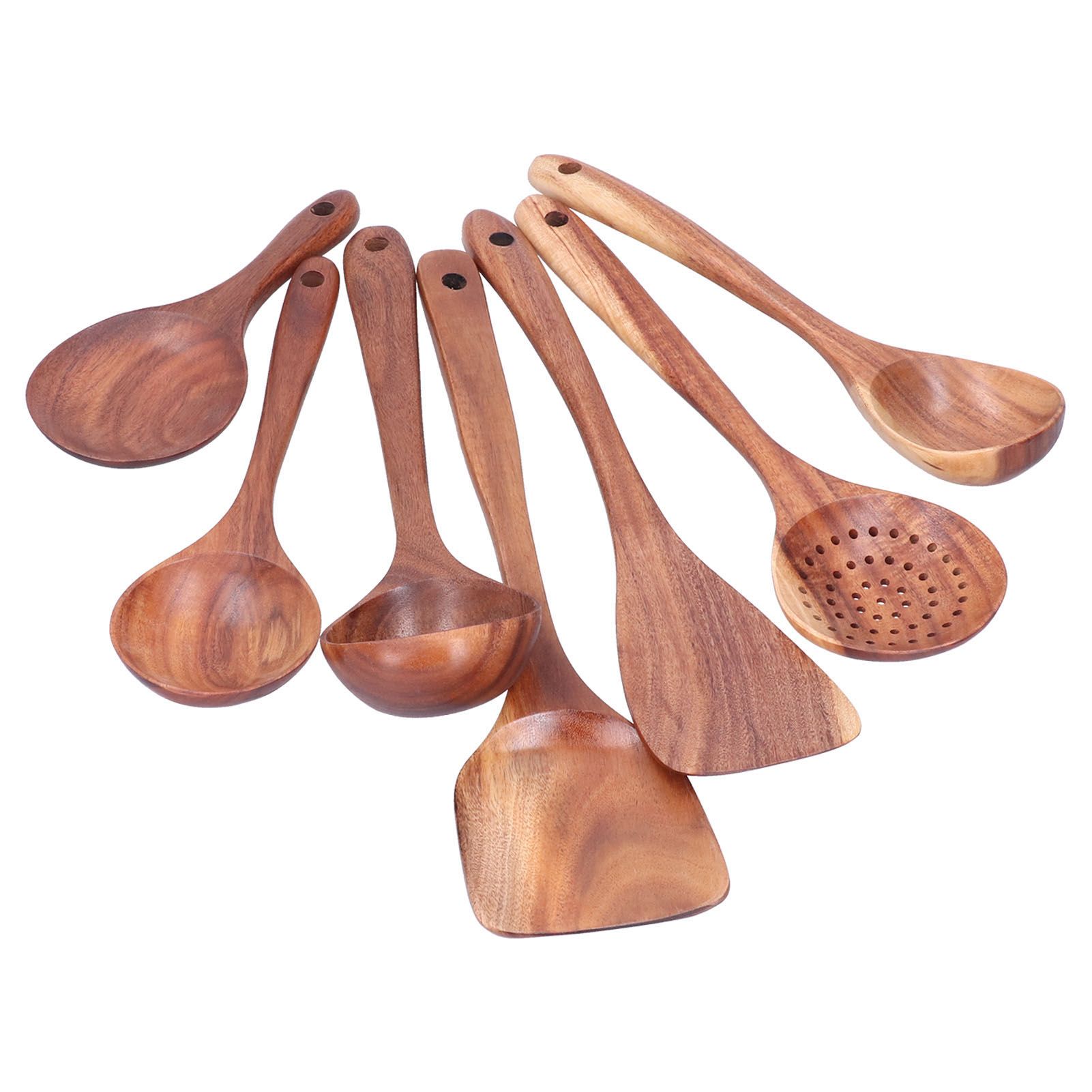 Wooden Spatula Spoon Set Kitchenware Utensil Nonstick Mixing Spatula Pot Spoon view 3