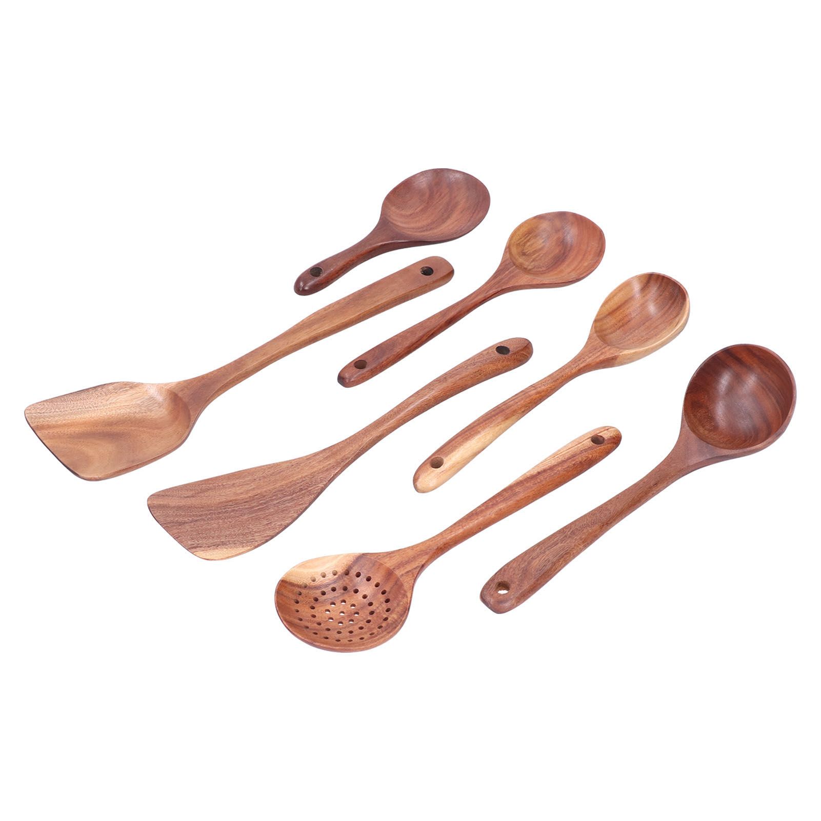 Wooden Spatula Spoon Set Kitchenware Utensil Nonstick Mixing Spatula Pot Spoon view 7