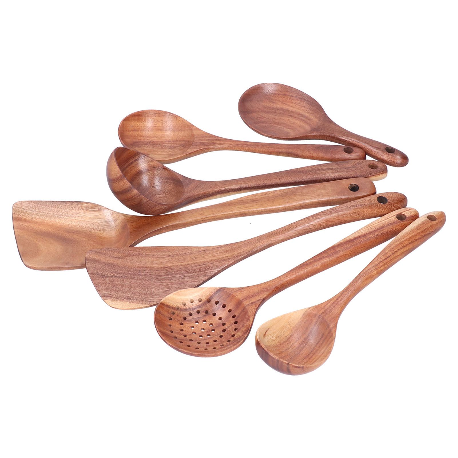 Wooden Spatula Spoon Set Kitchenware Utensil Nonstick Mixing Spatula Pot Spoon view 8