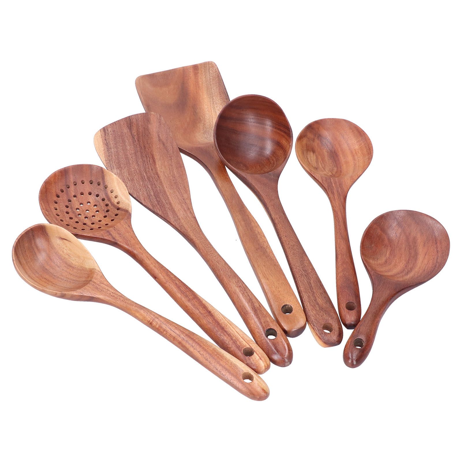 Wooden Spatula Spoon Set Kitchenware Utensil Nonstick Mixing Spatula Pot Spoon view 9