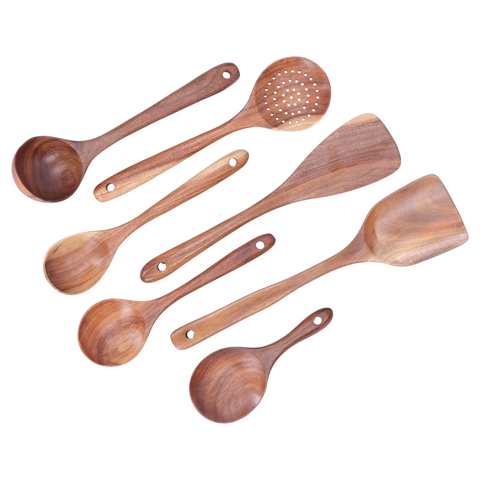 Wooden Spatula Spoon Set Kitchenware Utensil Nonstick Mixing Spatula Pot Spoon view 10