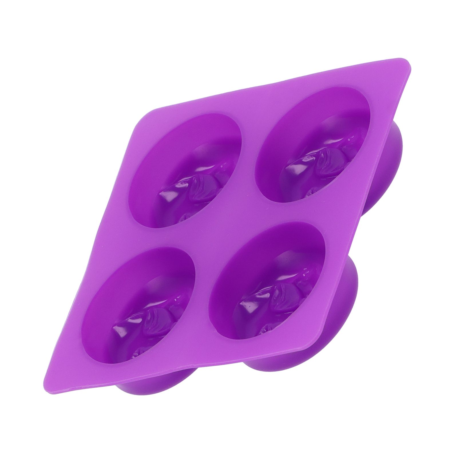 4Grid Round Moon Face Mold Silicone DIY Moon Shape HandMade Soap Mold for Home view 5