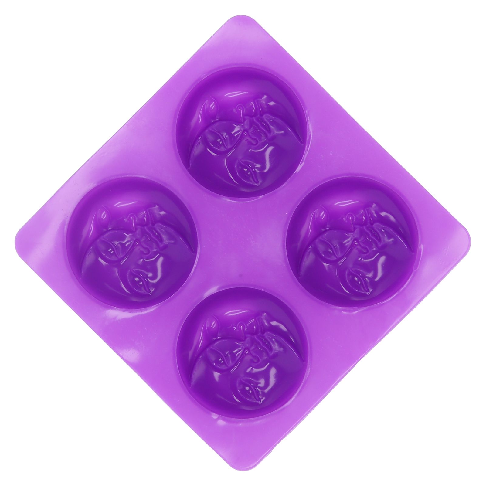 4Grid Round Moon Face Mold Silicone DIY Moon Shape HandMade Soap Mold for Home view 10