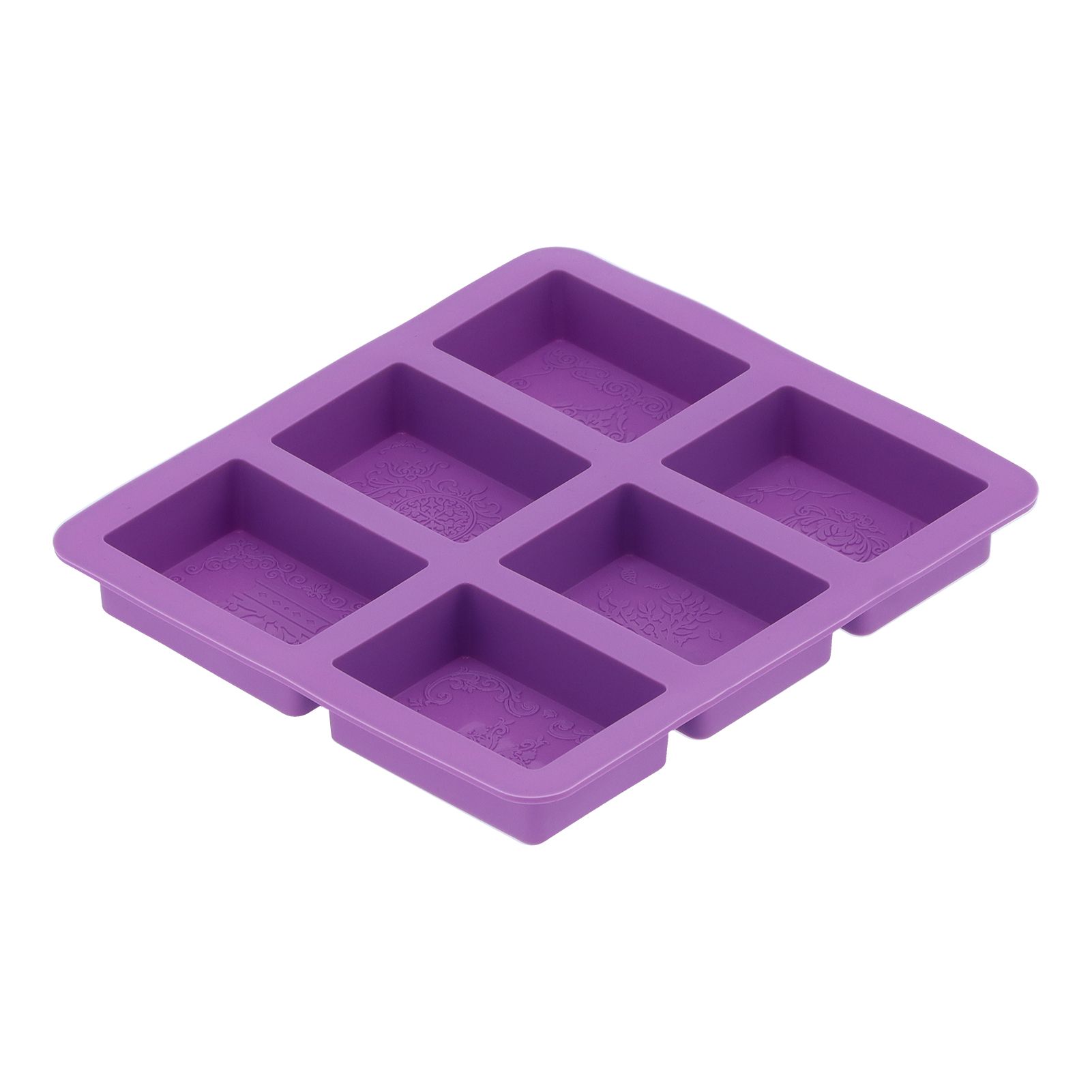 6-Grid Originality Pattern Mold Silicone Hand Made Soap Cake Mold for Home view 2