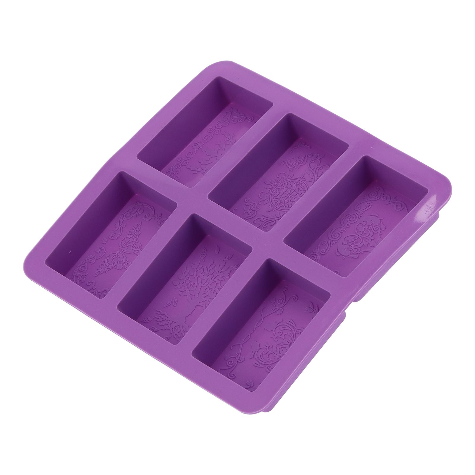 6-Grid Originality Pattern Mold Silicone Hand Made Soap Cake Mold for Home view 9