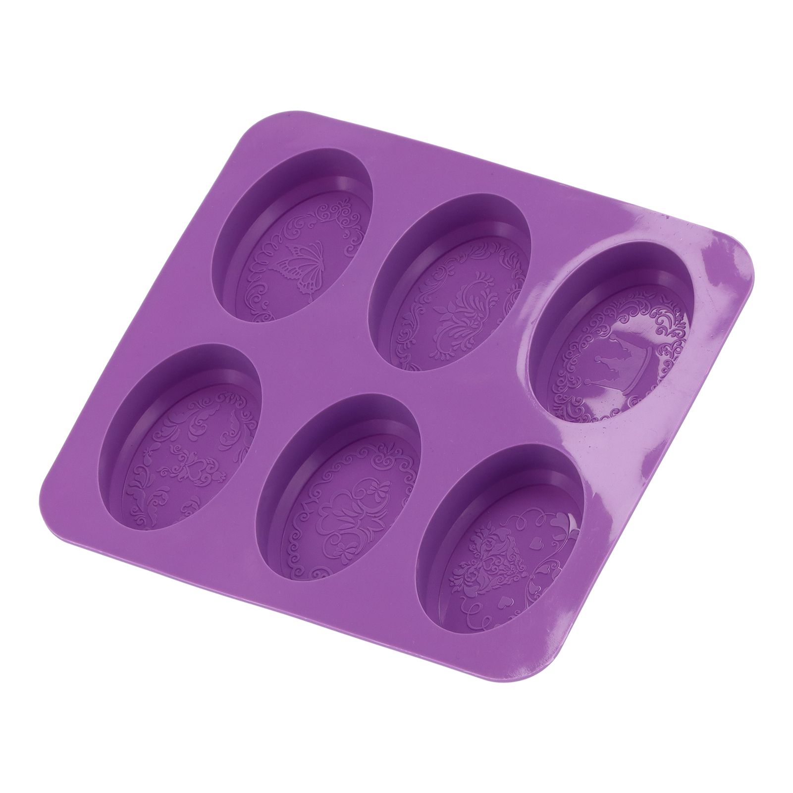 6-Grid Originality Pattern Mold Silicone Hand Made Soap Cake Mold for Home view 7
