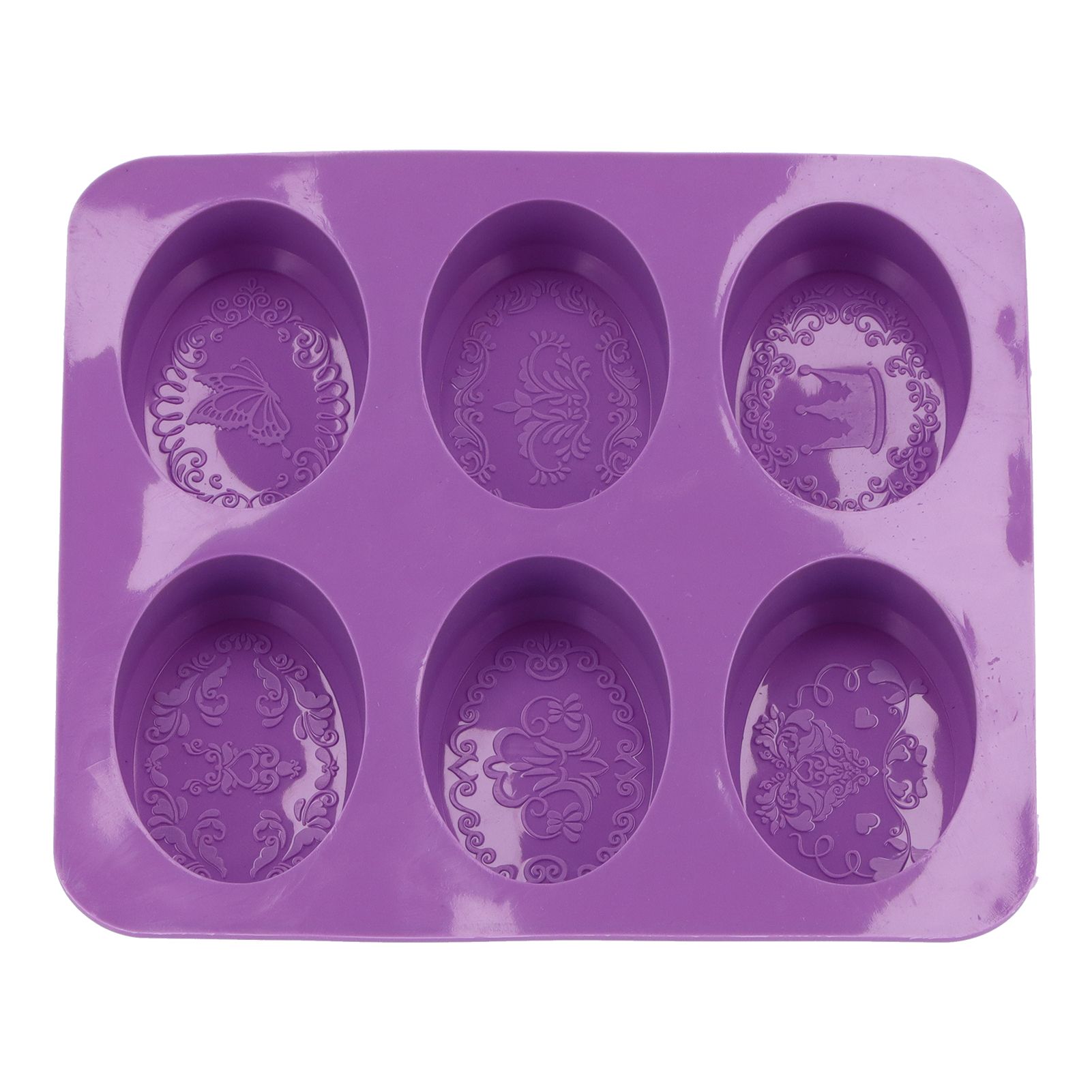 6-Grid Originality Pattern Mold Silicone Hand Made Soap Cake Mold for Home view 8