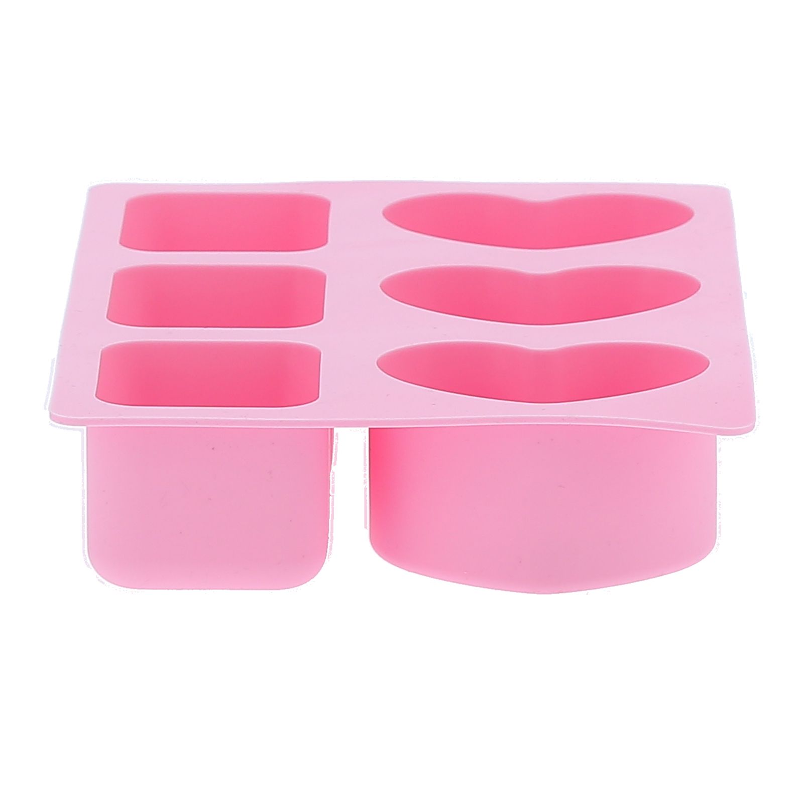 6‑Grid Heart Rectangular Shape Cake Mold Silicone Soap Mold Baking Tool for view 8