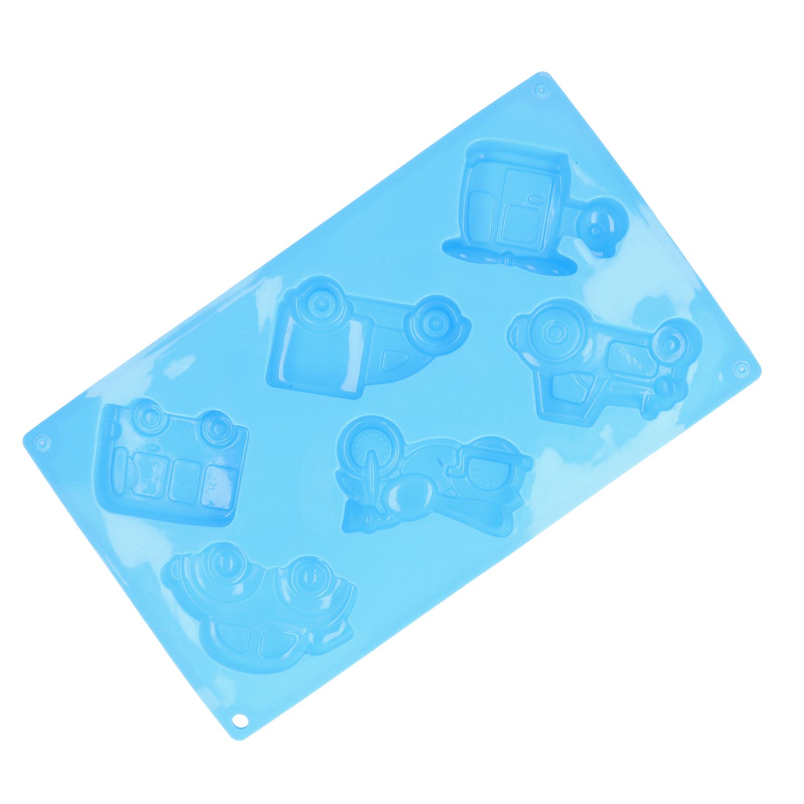 6‑Grid Originality Vehicle Pattern Mold Silicone Cake Mold Baking Tool for view 2