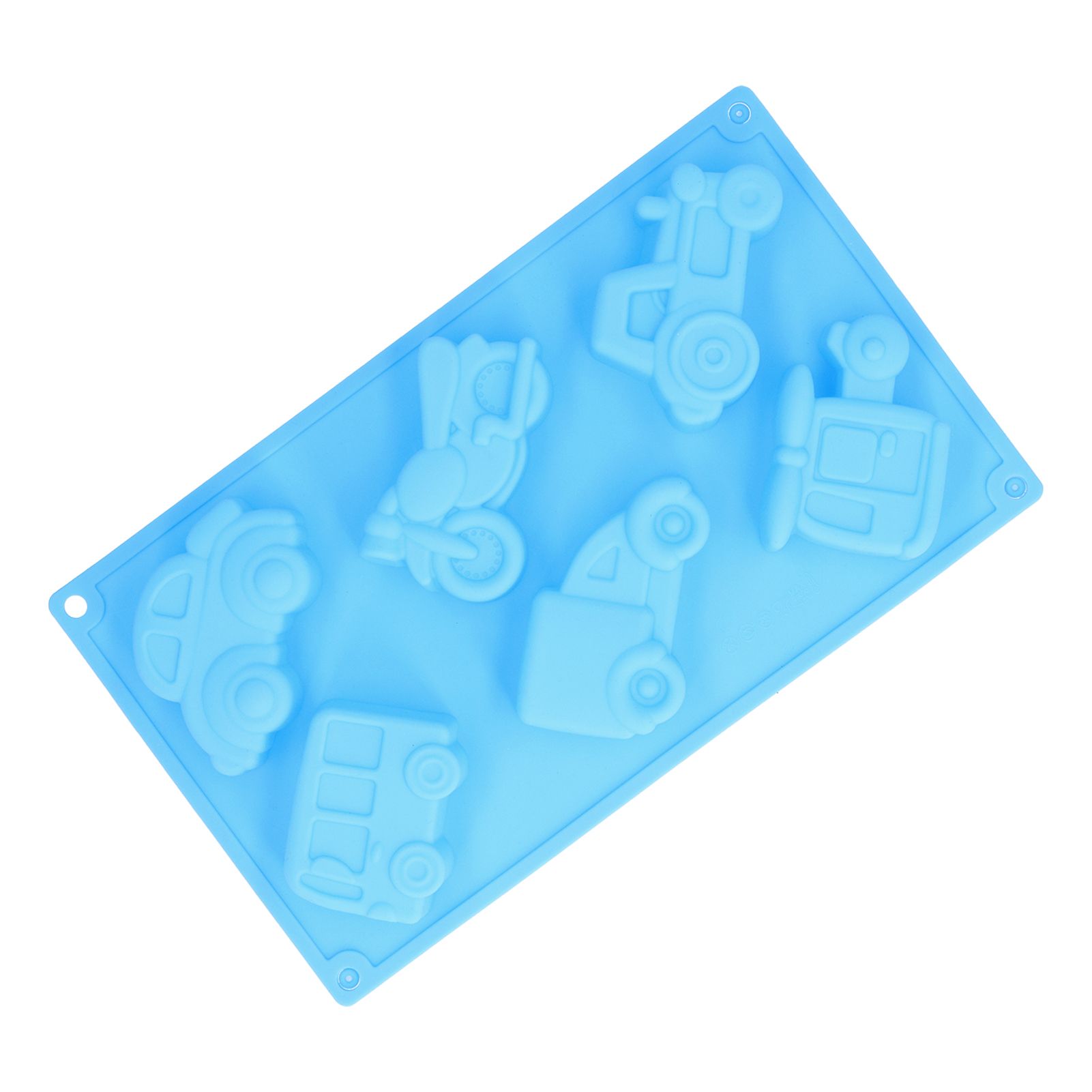 6‑Grid Originality Vehicle Pattern Mold Silicone Cake Mold Baking Tool for view 3