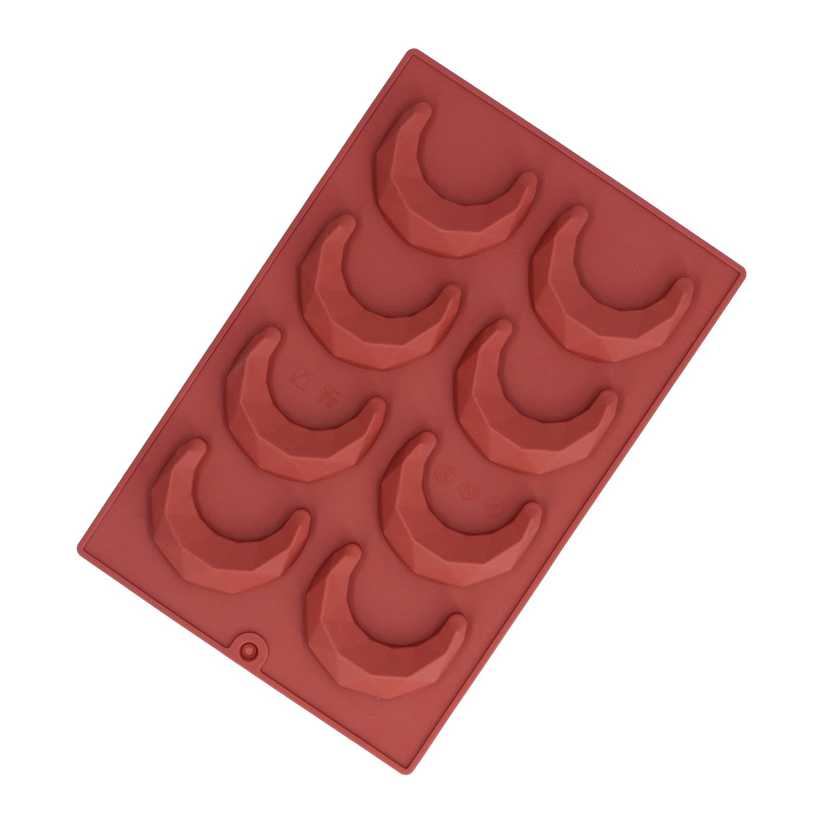 8Hole MoonShaped Mold 3 Dimensional Chocolate Cake Sweet Mold for Home Bakery view 3
