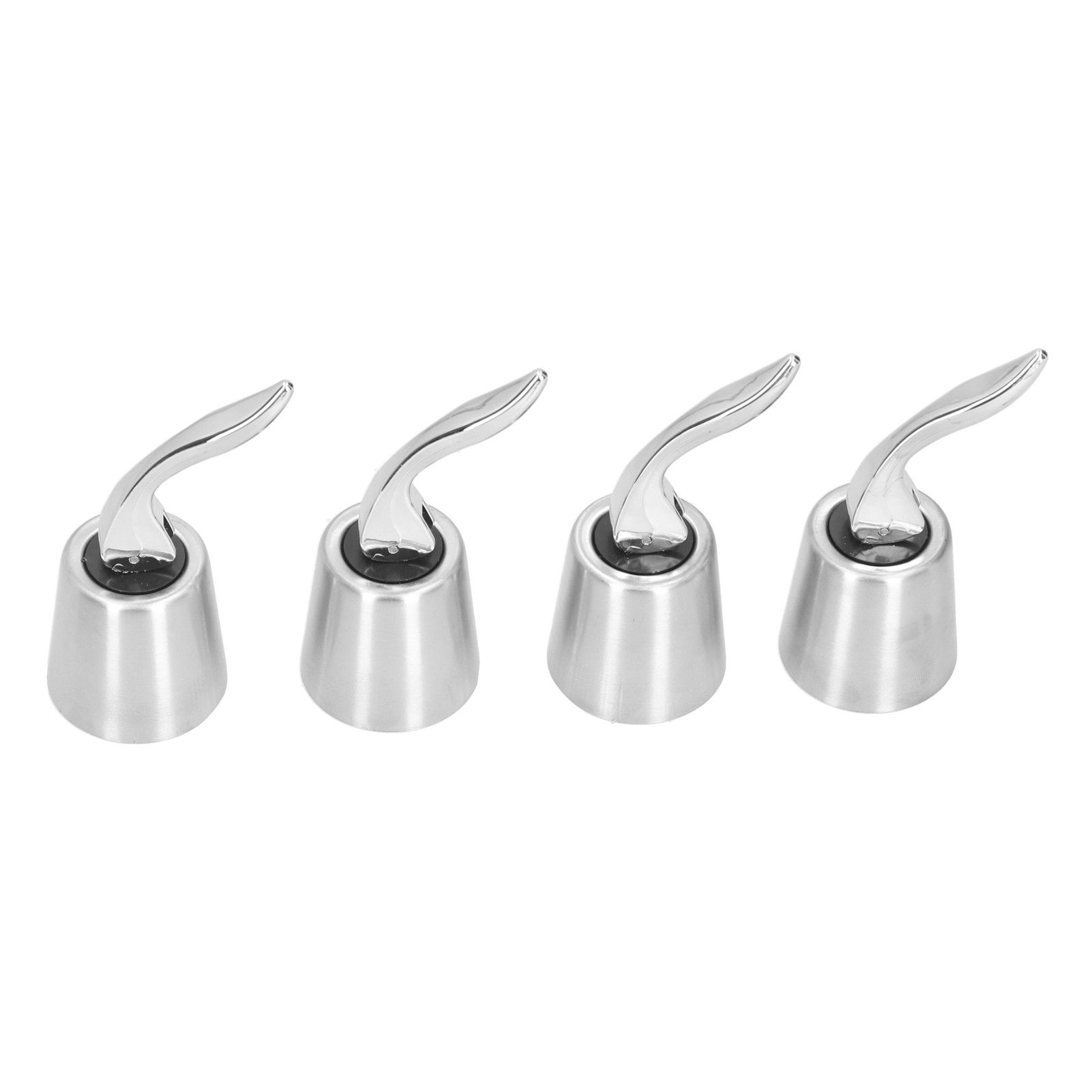 4PCS Wine Bottle Stopper Press Handle Style Expanding Stainless Steel Wine view 8