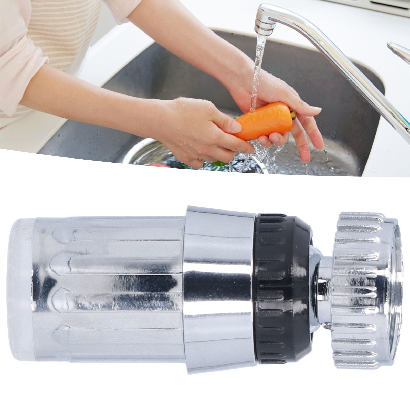 LD8001-B6 Faucet Light LED Temperature Control 3-Color 360 Degree Rotating view 12