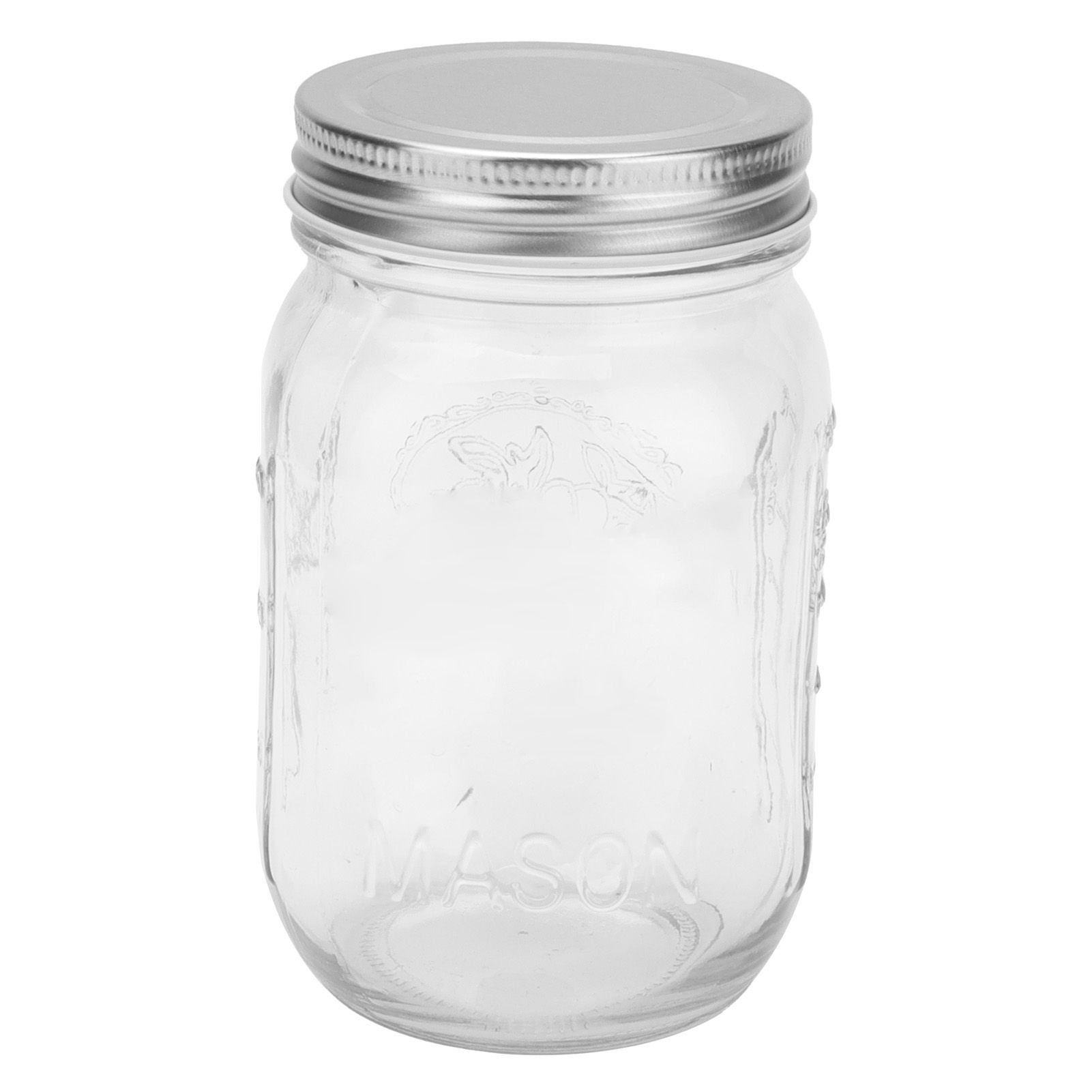 500ml Food Storage Jar Clear Glass Canning Jar with Sealed Lid for Honey Jam — image 1
