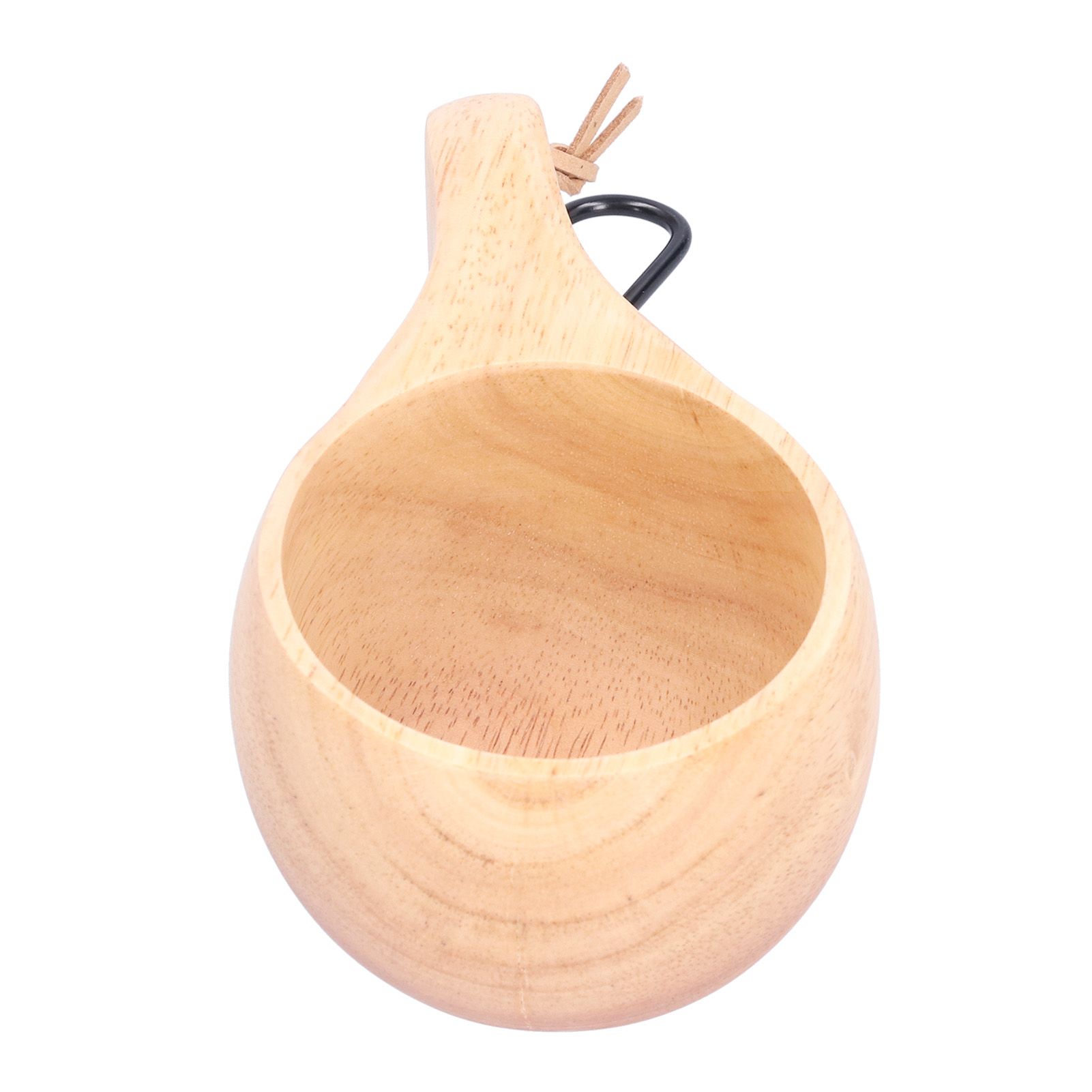 Wooden Mug Cup Portable Lightweight Drinking Cup with Handle Hanging Buckle view 6