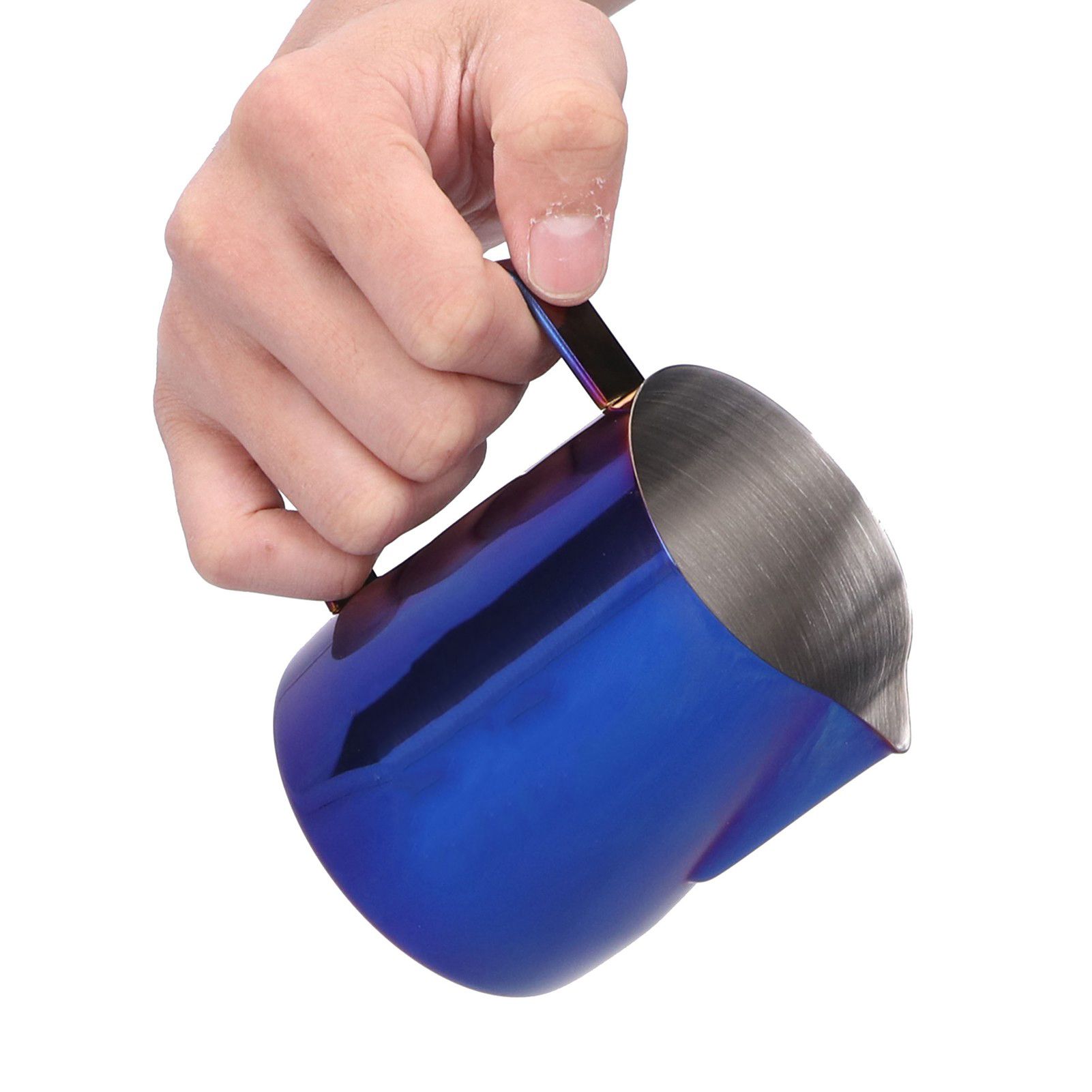 Pointed Mouth Milk Frothing Mug Stainless Steel Coffee Frother Cup for Home view 9