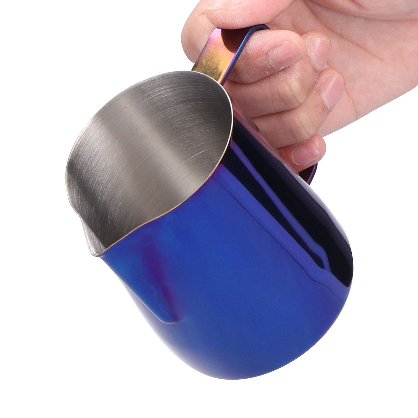 Pointed Mouth Milk Frothing Mug Stainless Steel Coffee Frother Cup for Home view 10