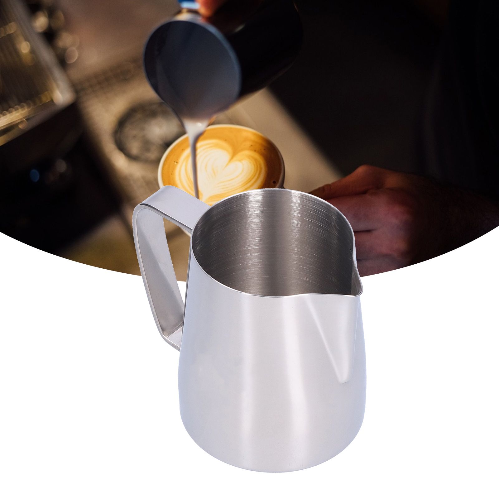 Stainless Steel Coffee Frothing Pitcher Pointed Mouth Coffee Frothing Cup Mug view 11