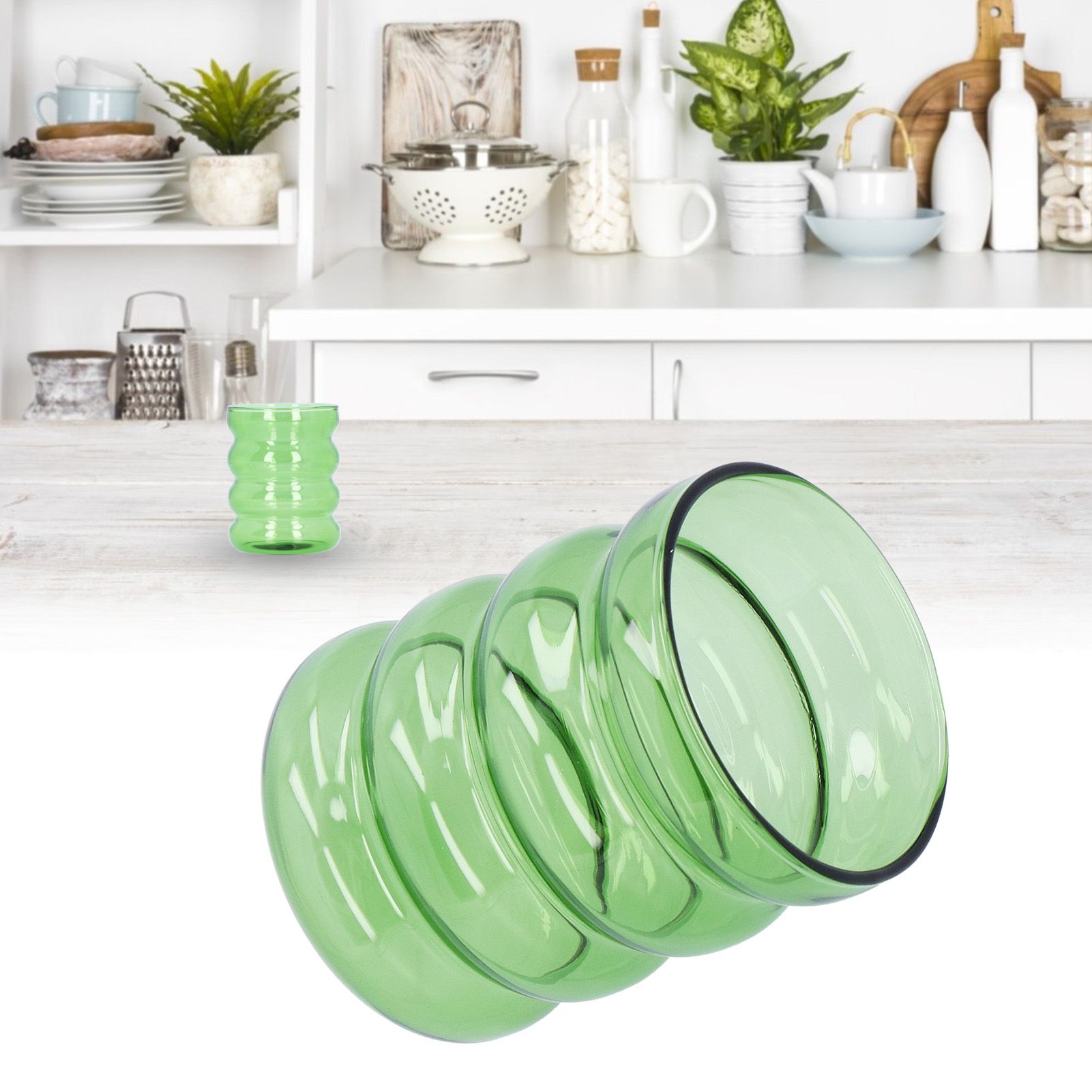 Bamboo Joint Design High Borosilicate Glass Cup HeatResistant Drinking Cup for view 11