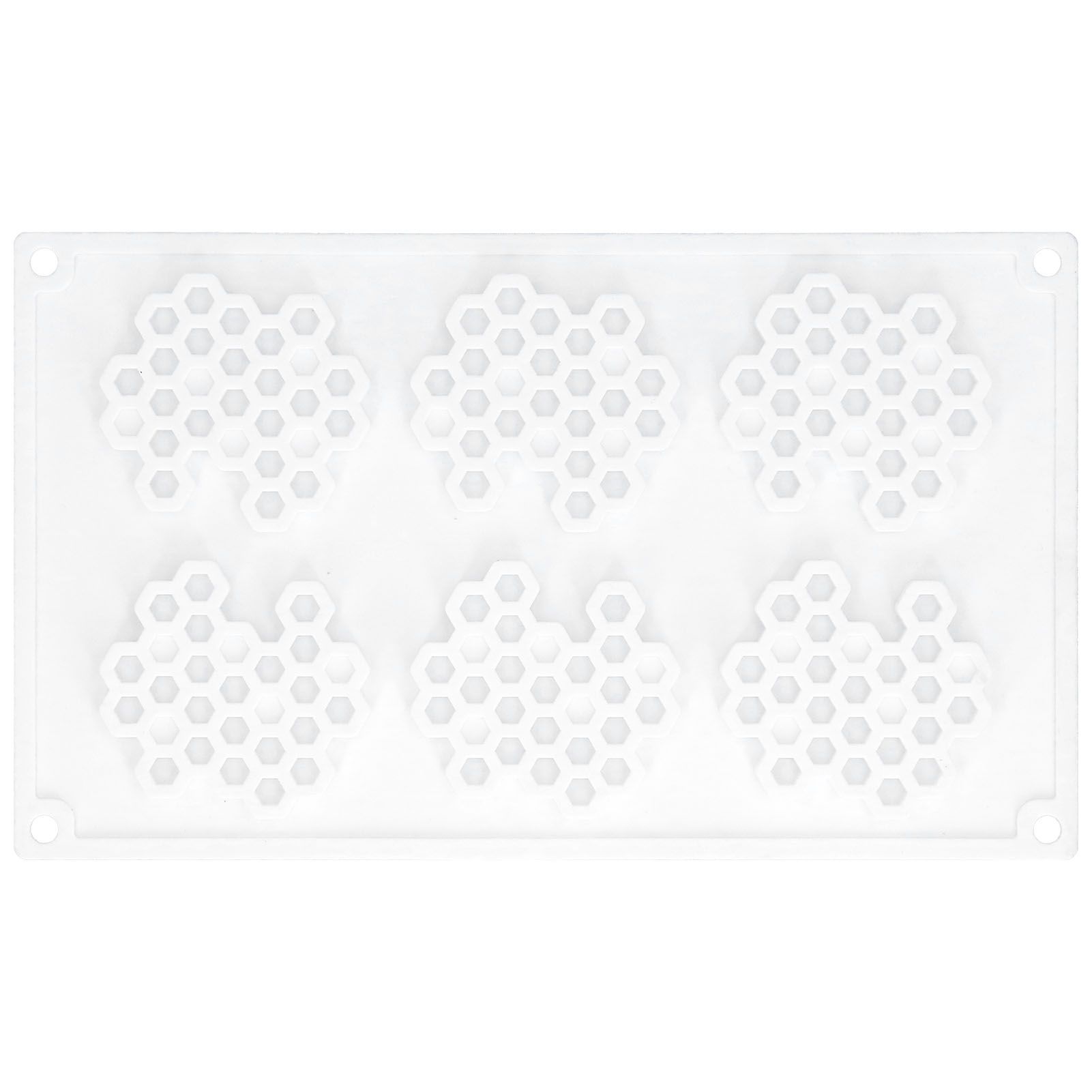 6Grid BeehiveShaped Silicone Mold Geometric Shape Mousse Chocolate Mold Baking view 2