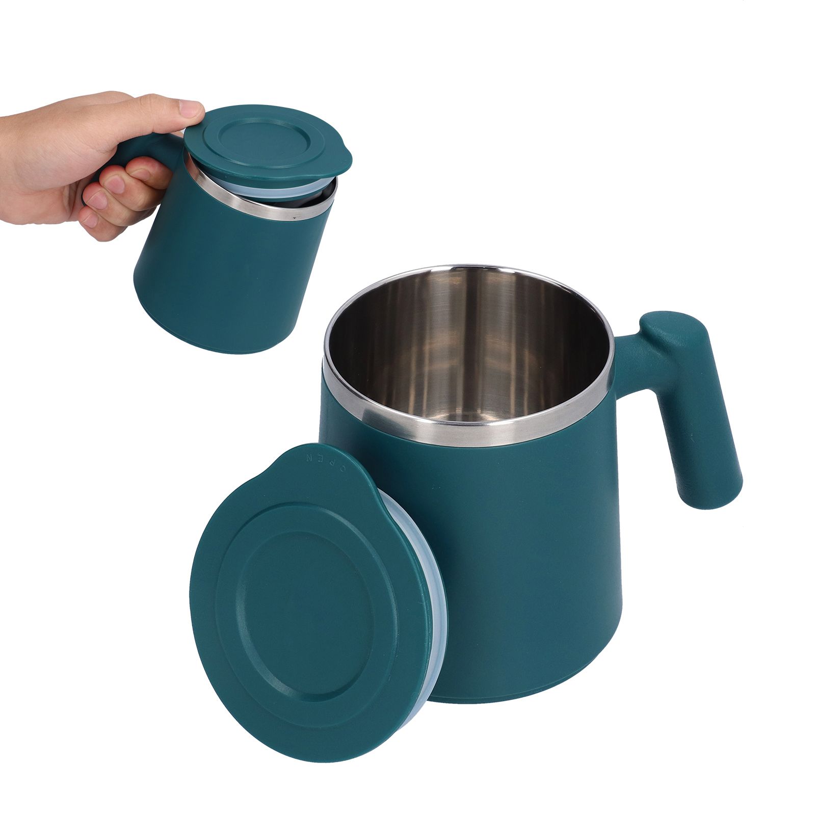 420ml Stainless Steel Coffee Cup Breakfast Cup Coffee Milk Mug for Home Office view 5