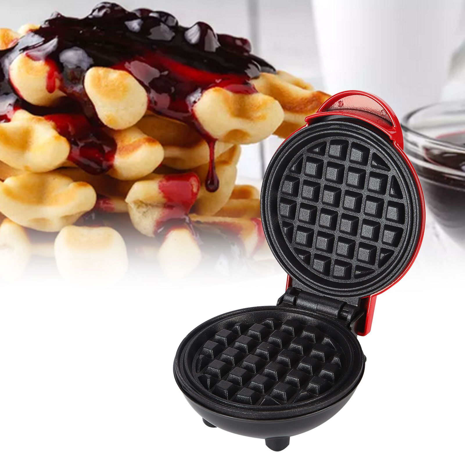 Electric Breakfast Maker Double Sided Non Stick Waffle Egg Cake Maker for view 12
