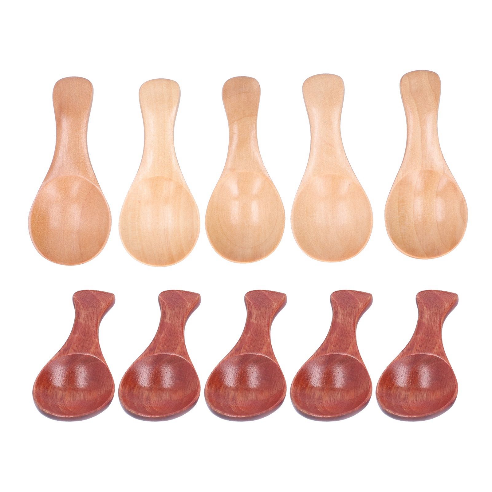 10Pcs Wooden Scoop Sugar Salt Powder Condiment Mini Spoon with Short Handle view 10