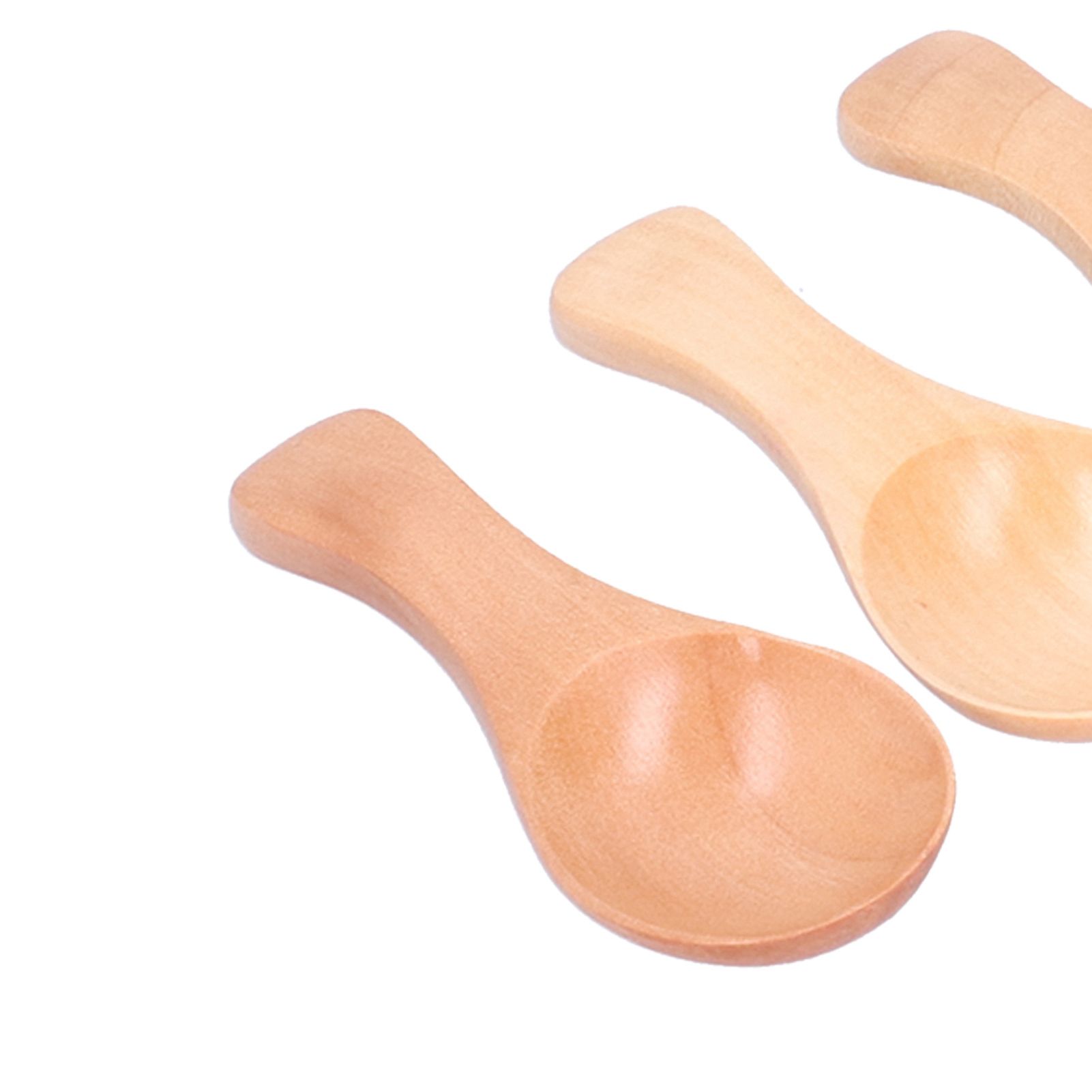 10Pcs Wooden Scoop Sugar Salt Powder Condiment Mini Spoon with Short Handle view 11