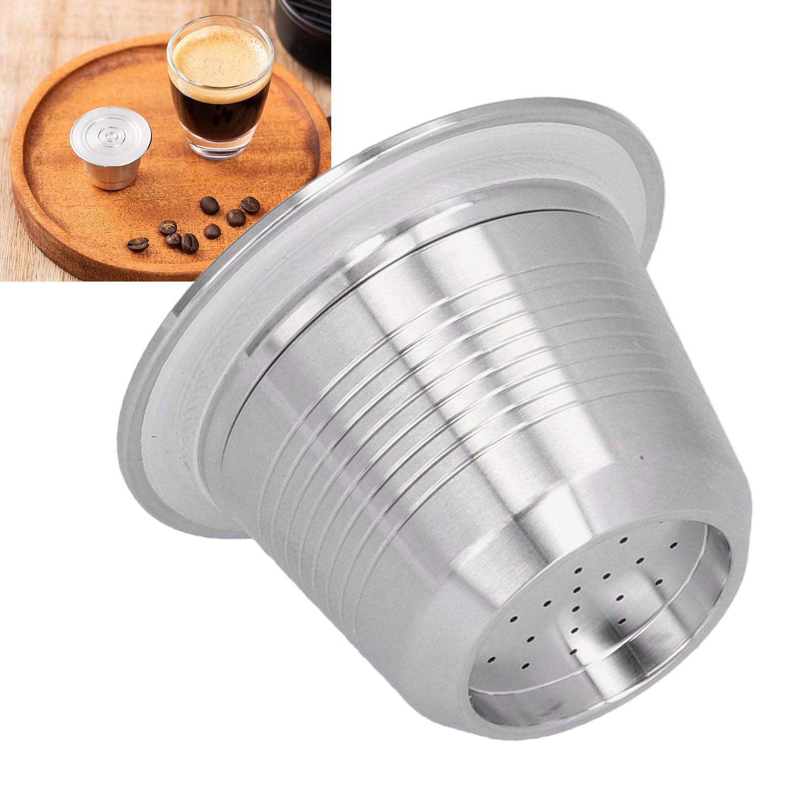 Stainless Steel Refillable Coffee Capsule Reusable Capsule Pod Filter Cup view 12