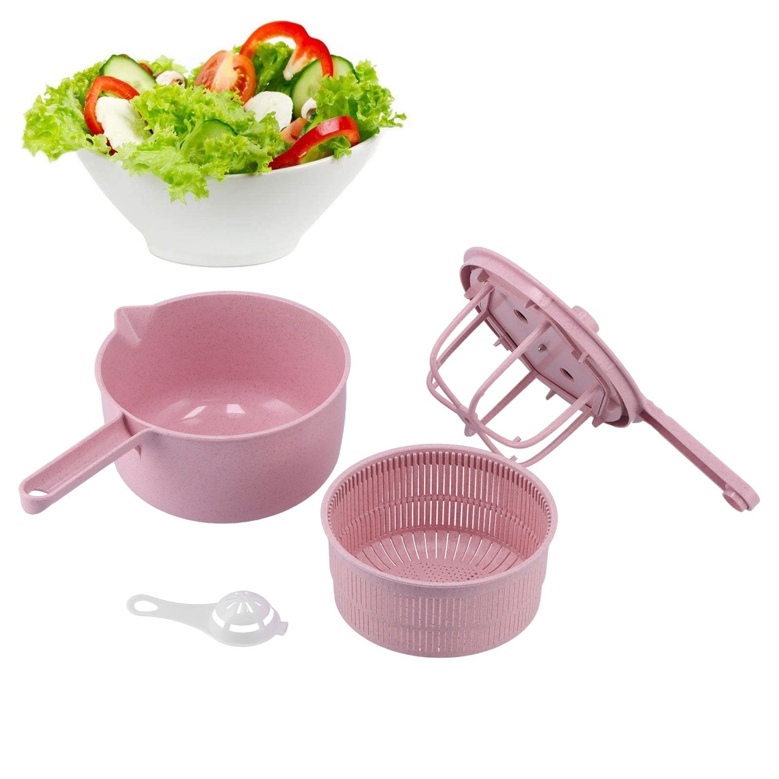 Household Vegetable Drainer Manual Salad Dehydrator Vegetable Washing Basket view 12