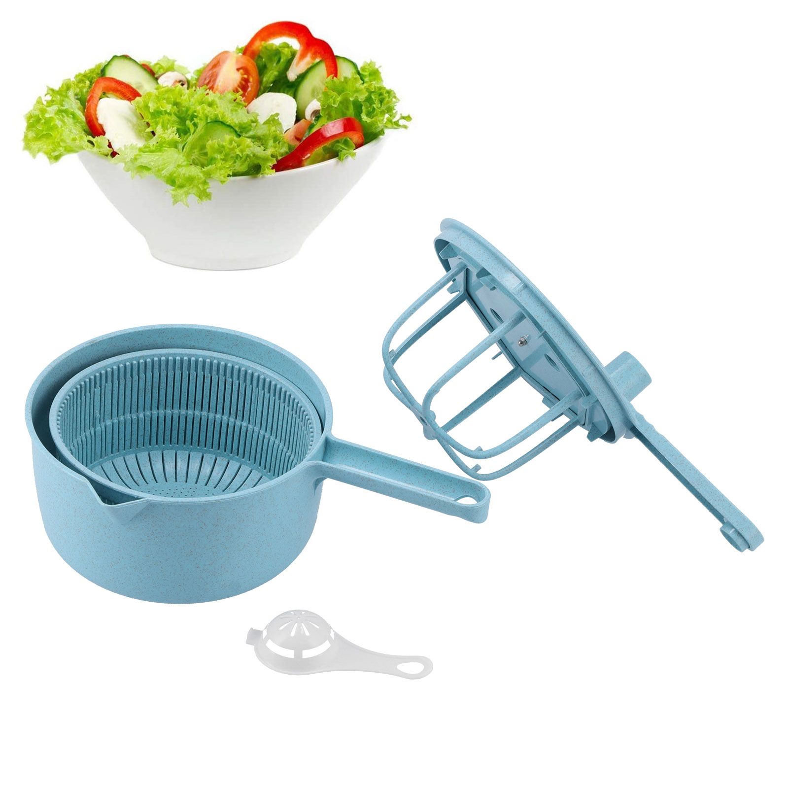 Household Vegetable Drainer Manual Salad Dehydrator Vegetable Washing Basket view 12