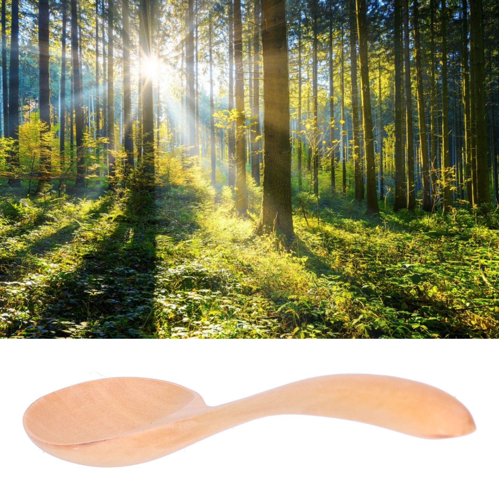 5Pcs Soup Spoon Long Handle Household Wooden Cooking Spoon for Home Kitchen view 11