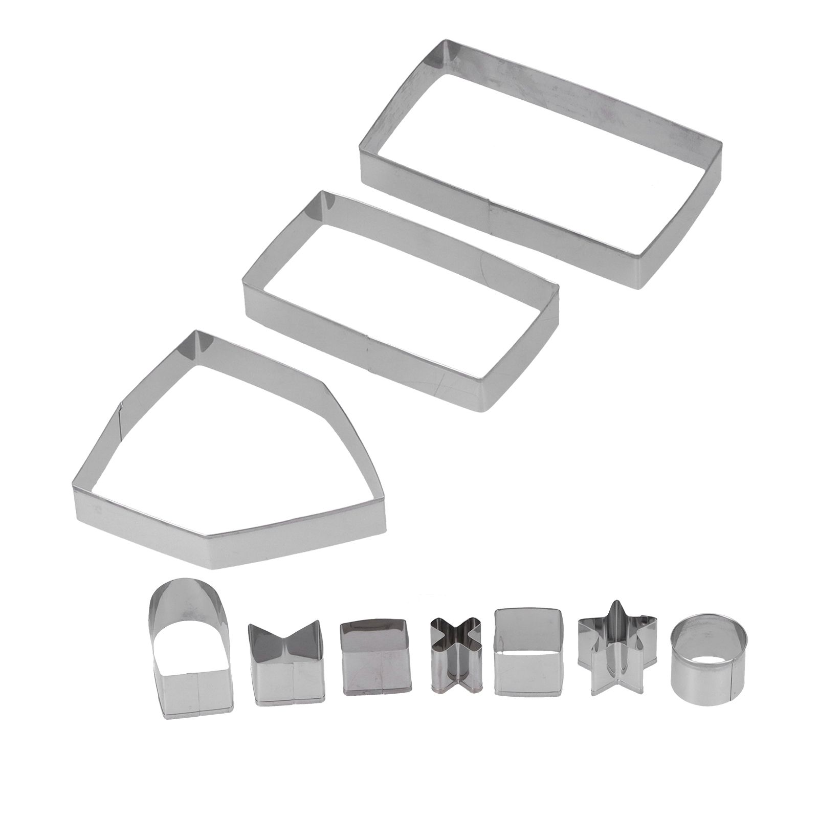 10Pcs/Set Stainless Steel Cookies Mold Cutter Set DIY Christmas House Mold