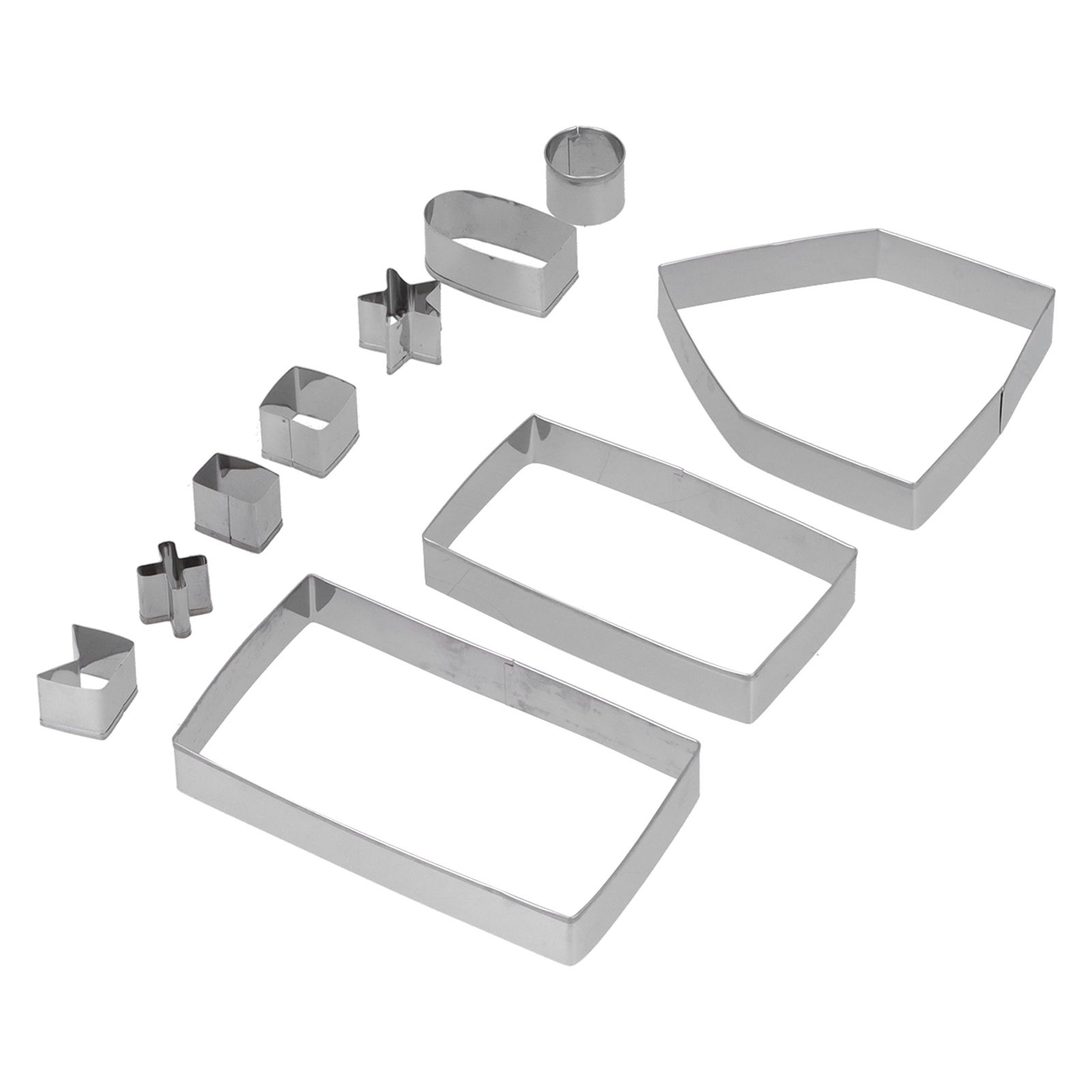 10Pcs/Set Stainless Steel Cookies Mold Cutter Set DIY Christmas House Mold view 2