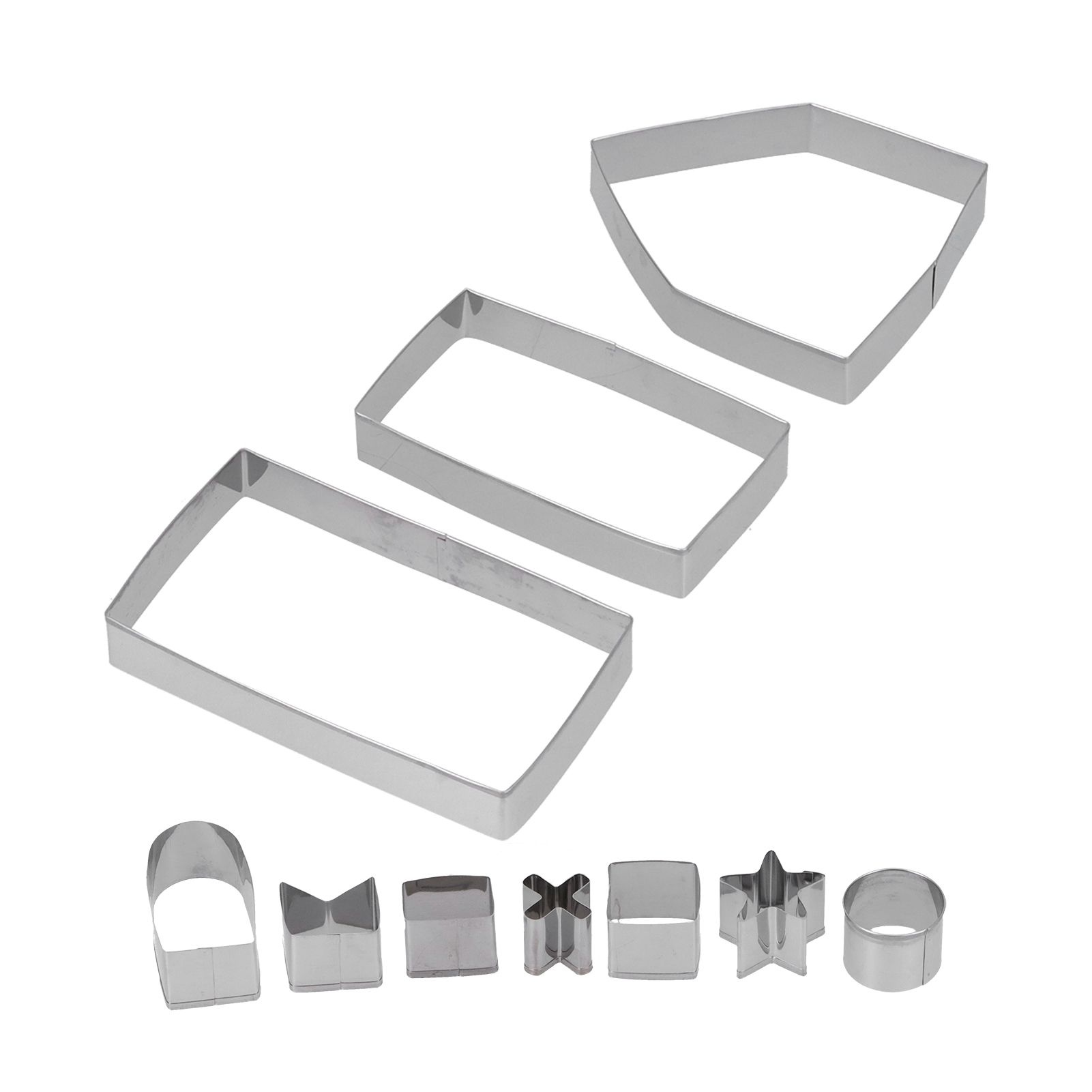 10Pcs/Set Stainless Steel Cookies Mold Cutter Set DIY Christmas House Mold view 3