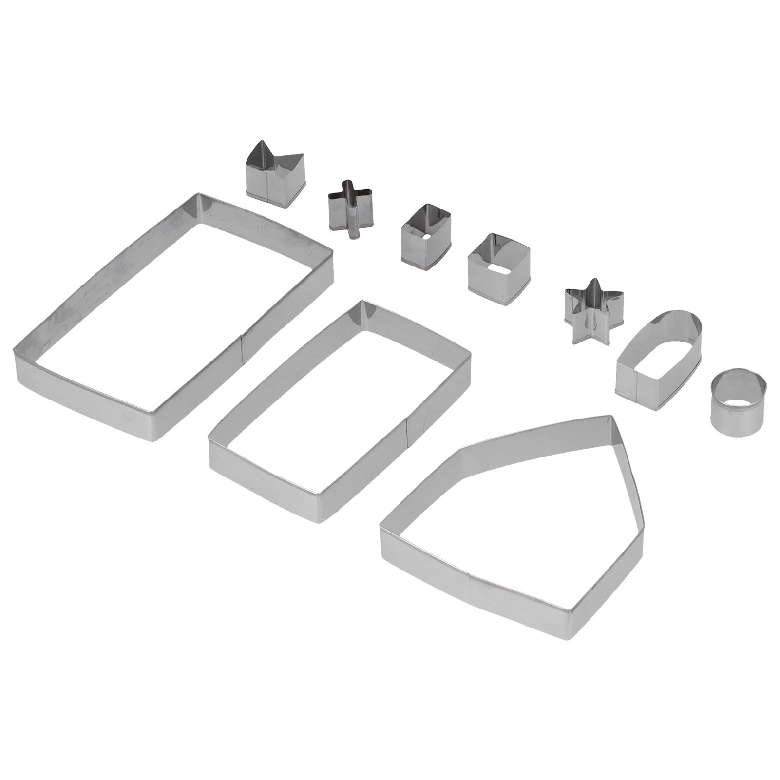 10Pcs/Set Stainless Steel Cookies Mold Cutter Set DIY Christmas House Mold view 4