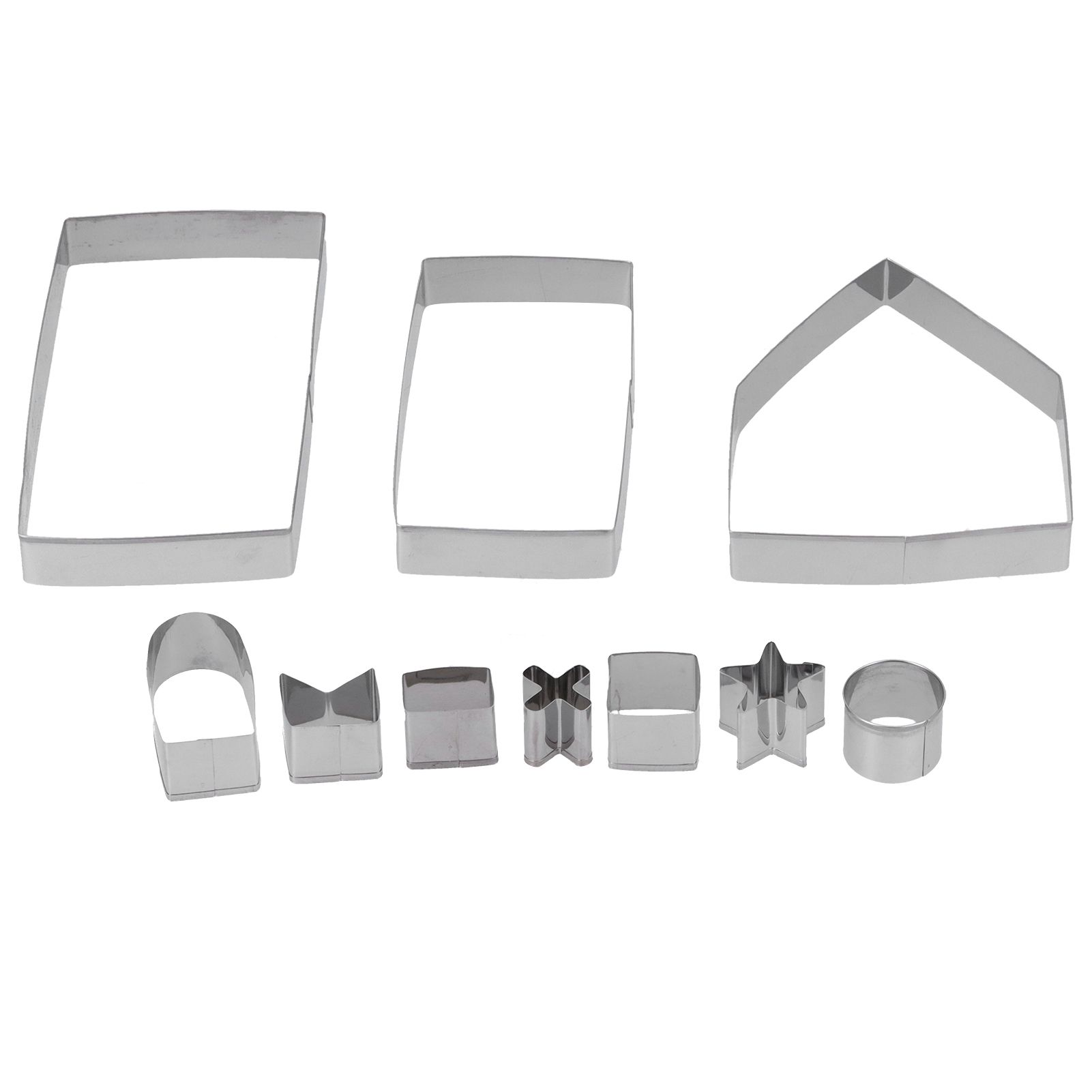 10Pcs/Set Stainless Steel Cookies Mold Cutter Set DIY Christmas House Mold view 9