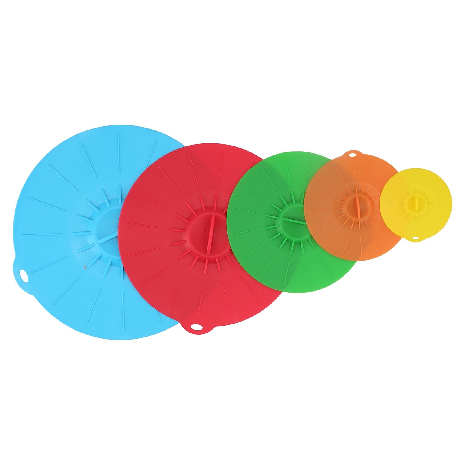 5Pcs/Set Multifunctional Bowl Lid Food Grade Silicone Vacuum Sealing Cover for view 2