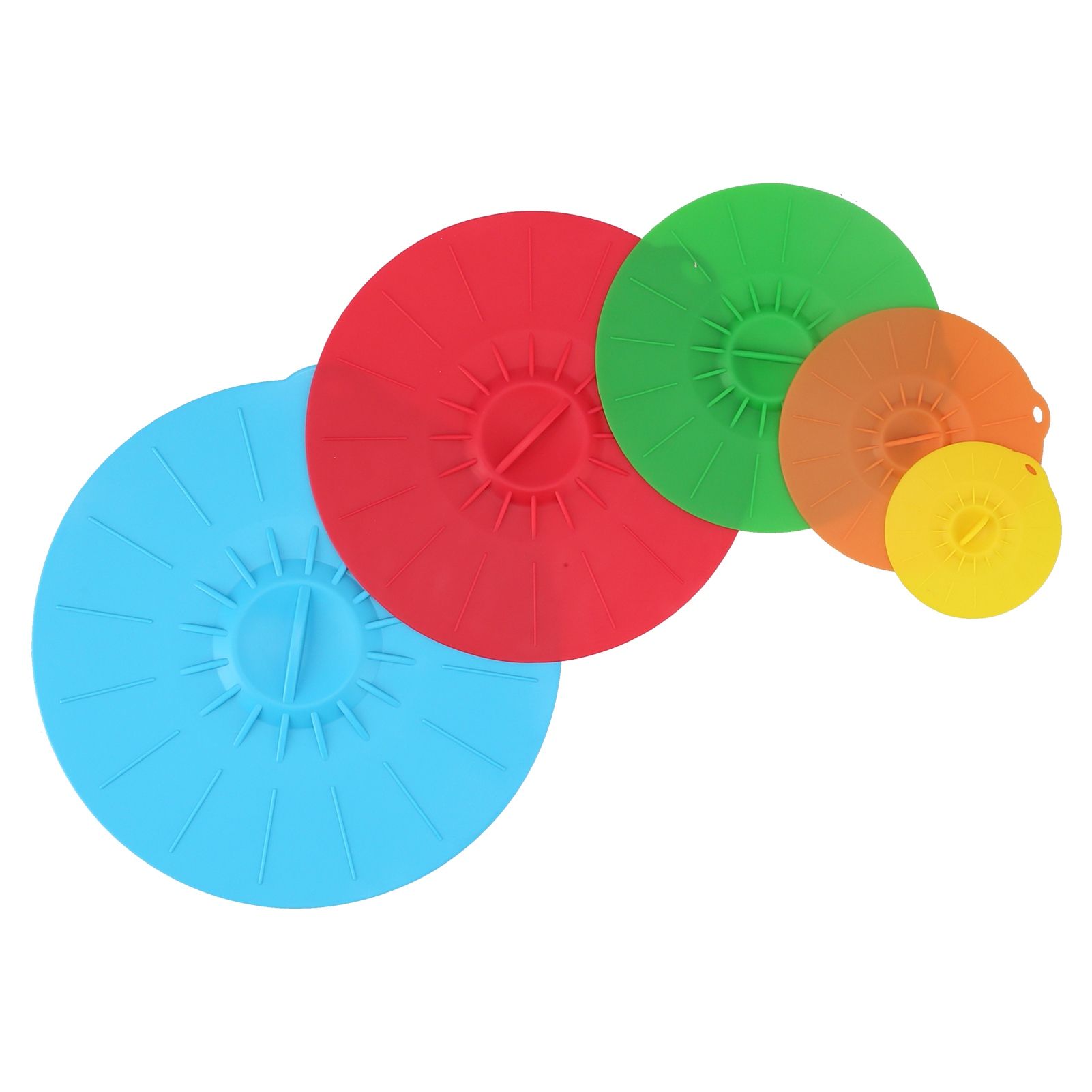 5Pcs/Set Multifunctional Bowl Lid Food Grade Silicone Vacuum Sealing Cover for view 3