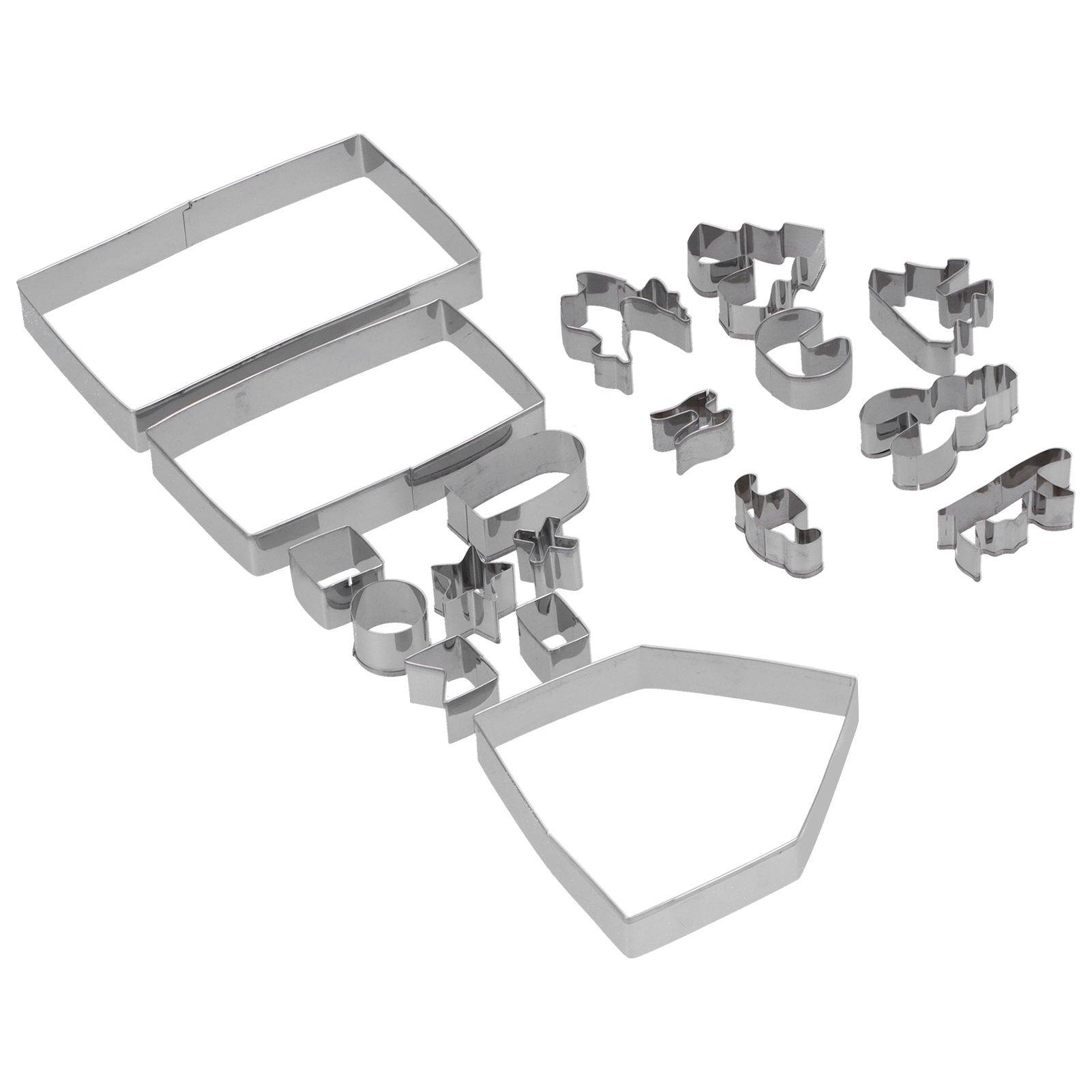 18Pcs/Set Stainless Steel Cookies Cutter Biscuits Mold Gingerbread House Mold