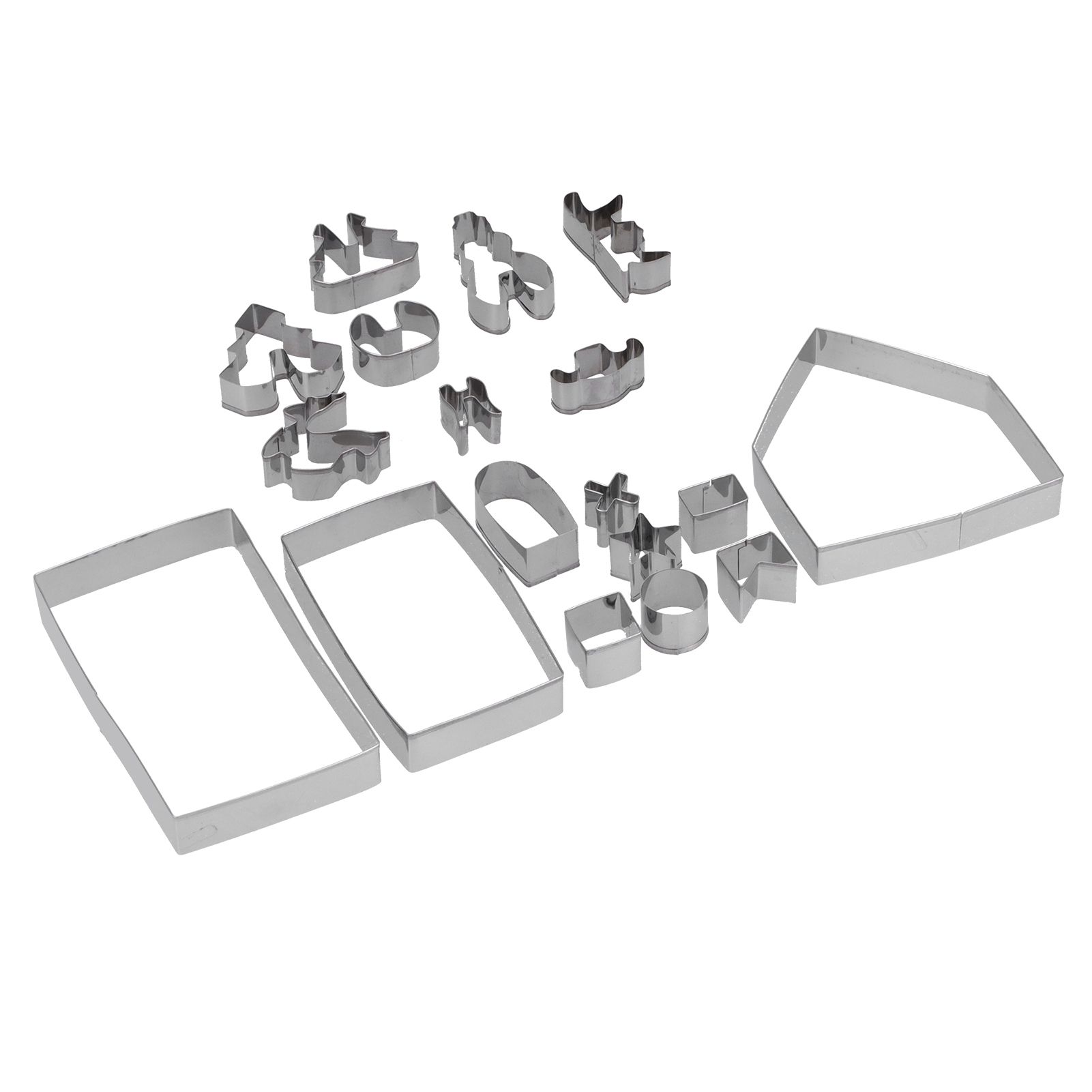 18Pcs/Set Stainless Steel Cookies Cutter Biscuits Mold Gingerbread House Mold view 2