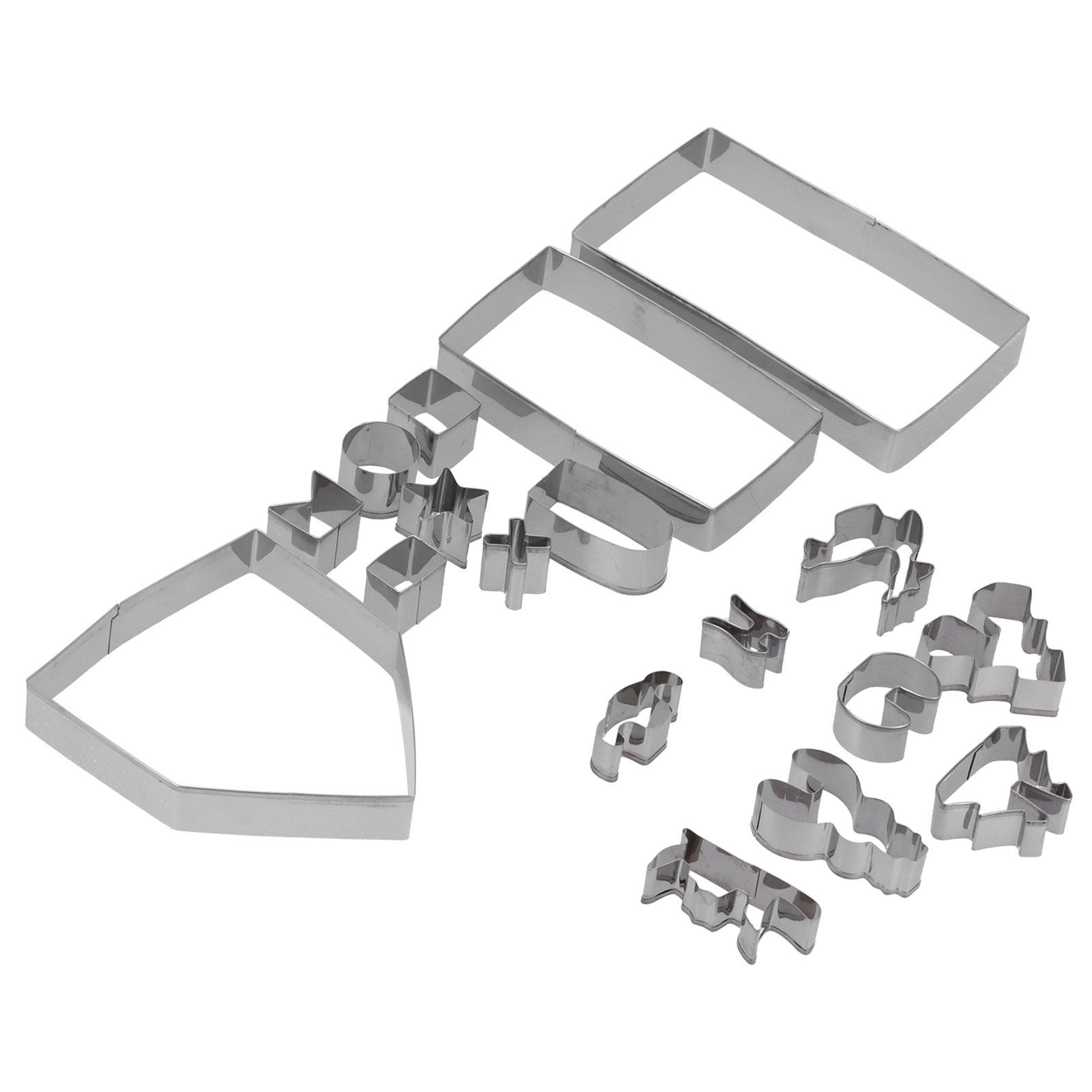 18Pcs/Set Stainless Steel Cookies Cutter Biscuits Mold Gingerbread House Mold view 3